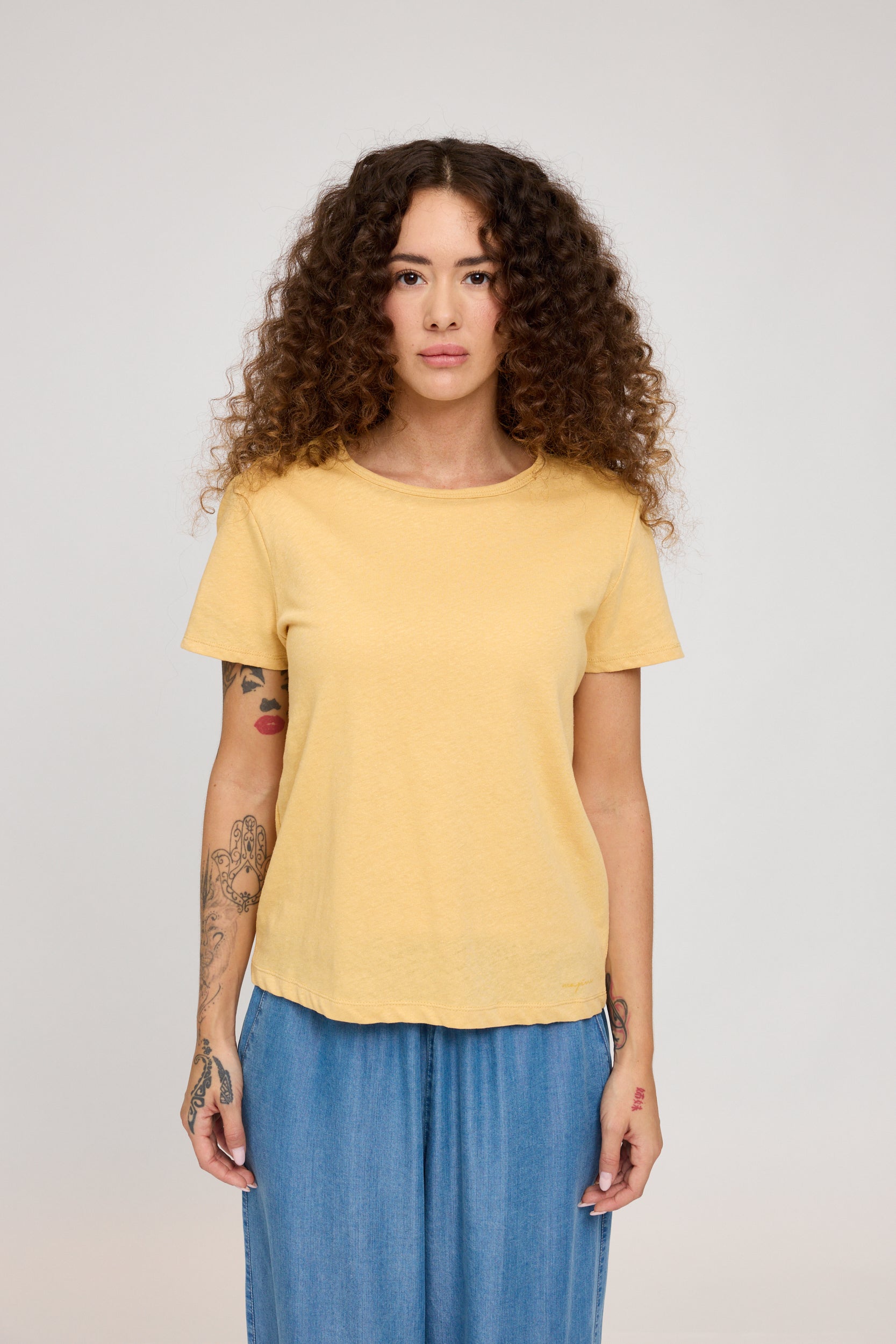 Linen Mix Basic T