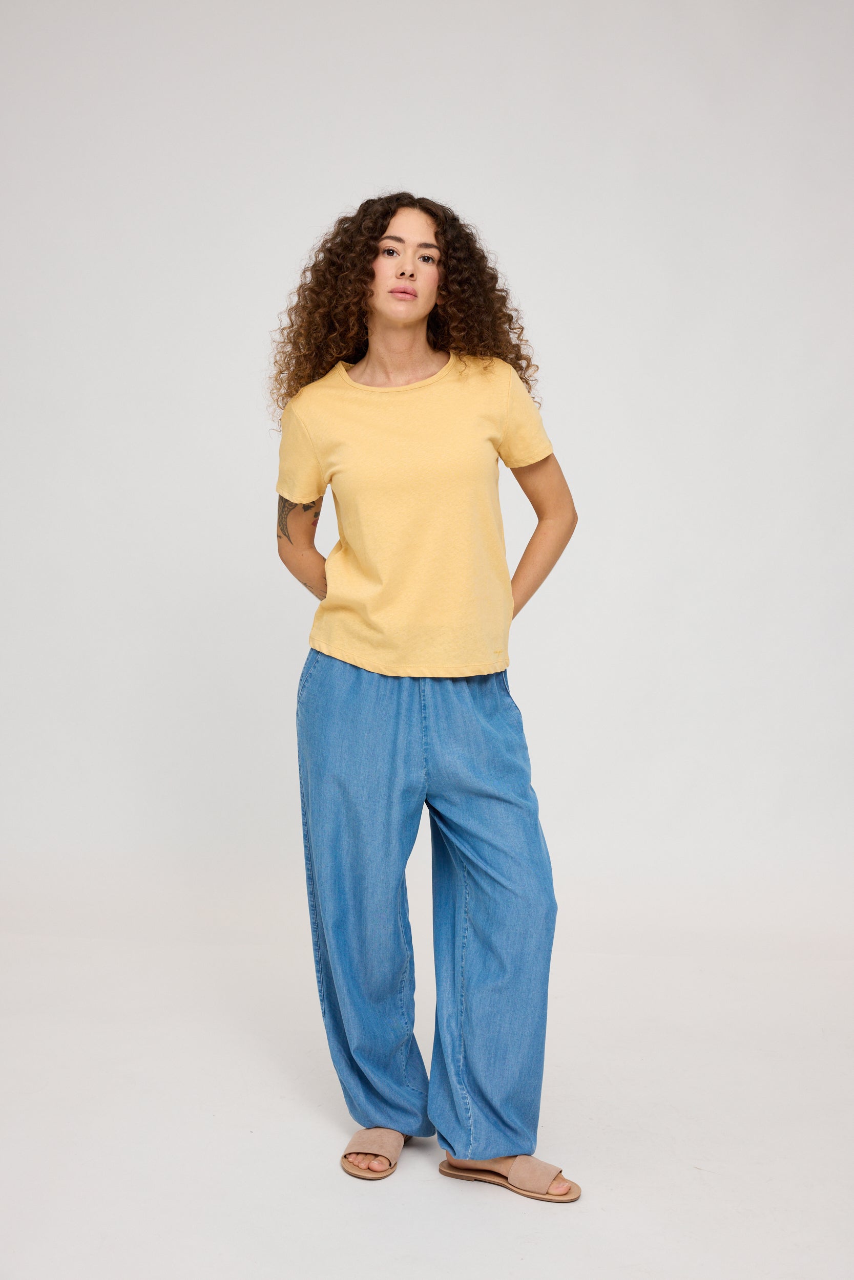 Linen Mix Basic T
