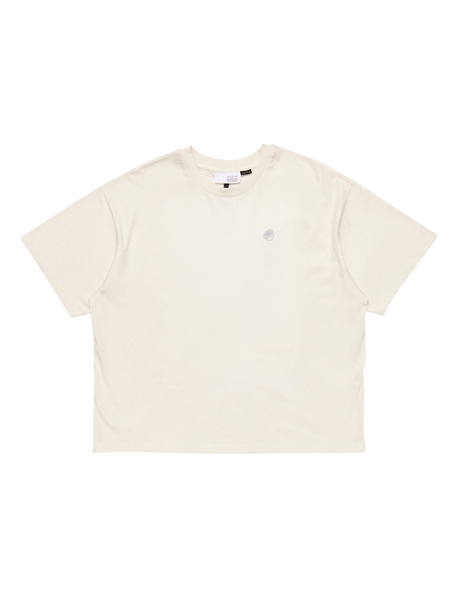 Einfaches beiges T-Shirt mit Logo
