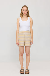 Linen Mix Shorts - Moon/Multicolor