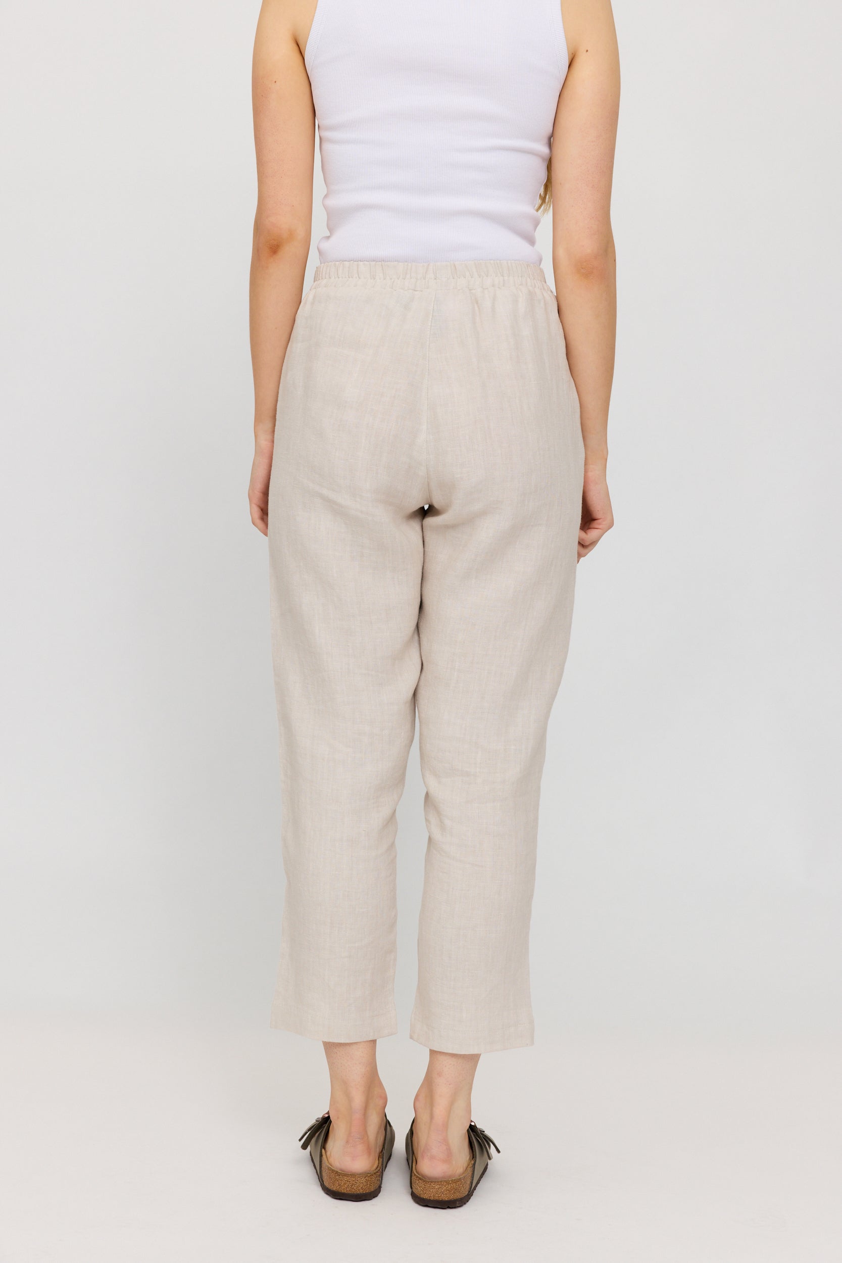 Straight Leg Linen Pants