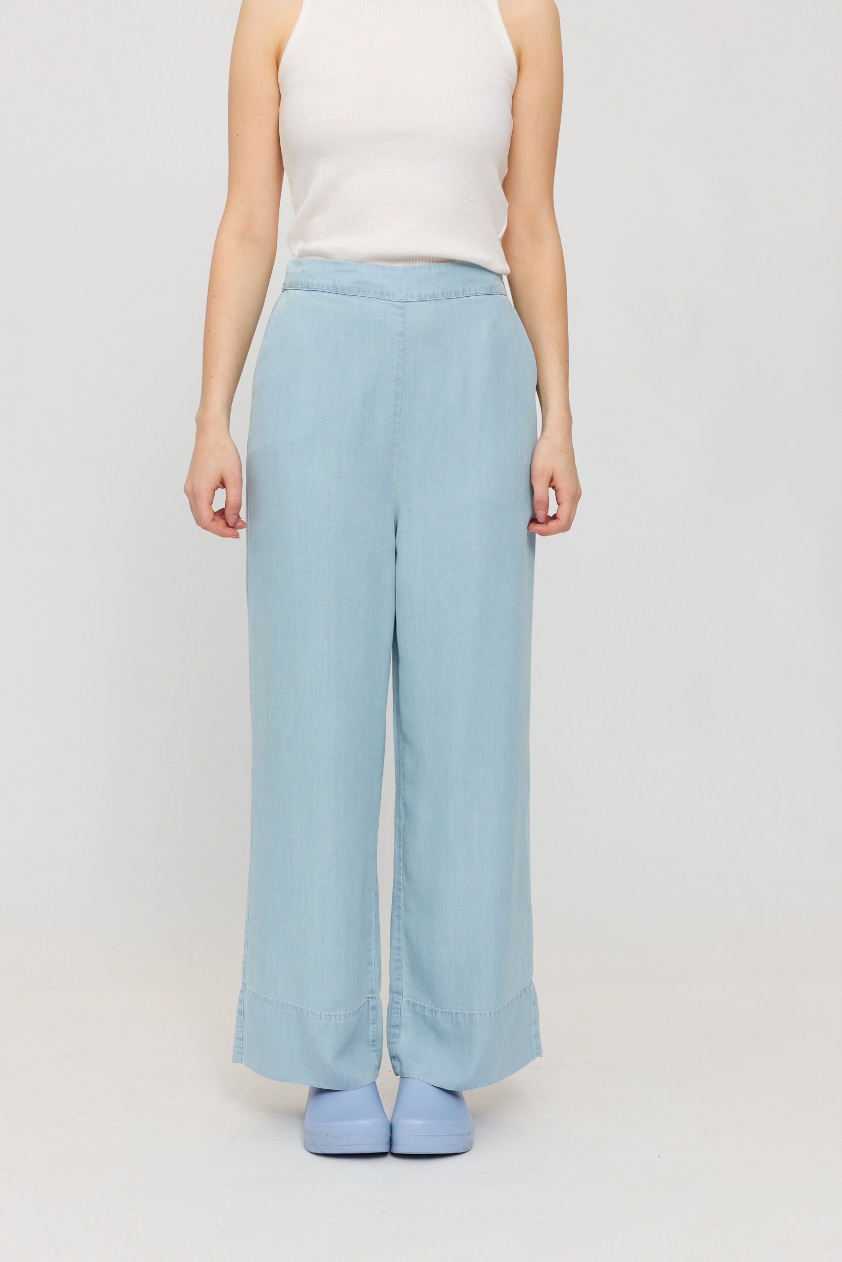 Wide Leg Denim Pants