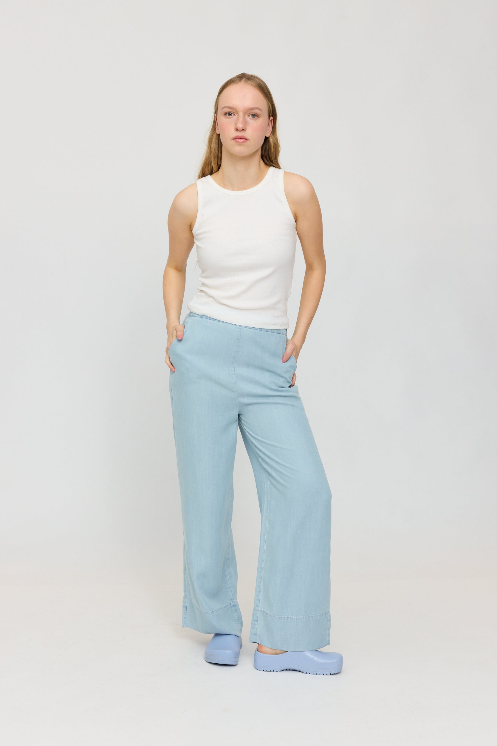 Wide Leg Denim Pants