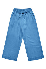 Wide Leg Denim Pants w Belt