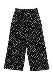 Printed Wide Leg Pants - Black/Printed