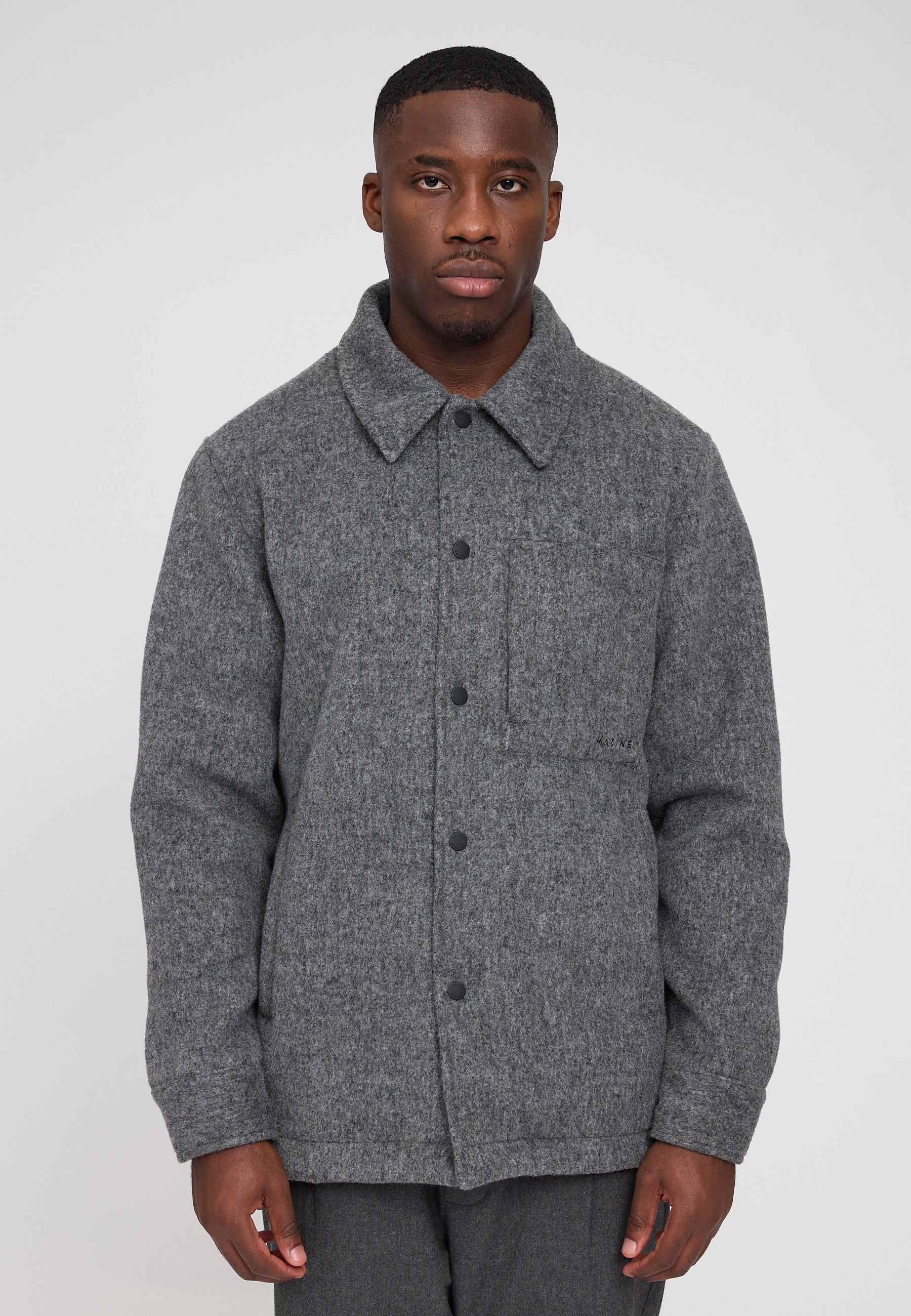 Vegan Wool Jacket - Anthracite Mel