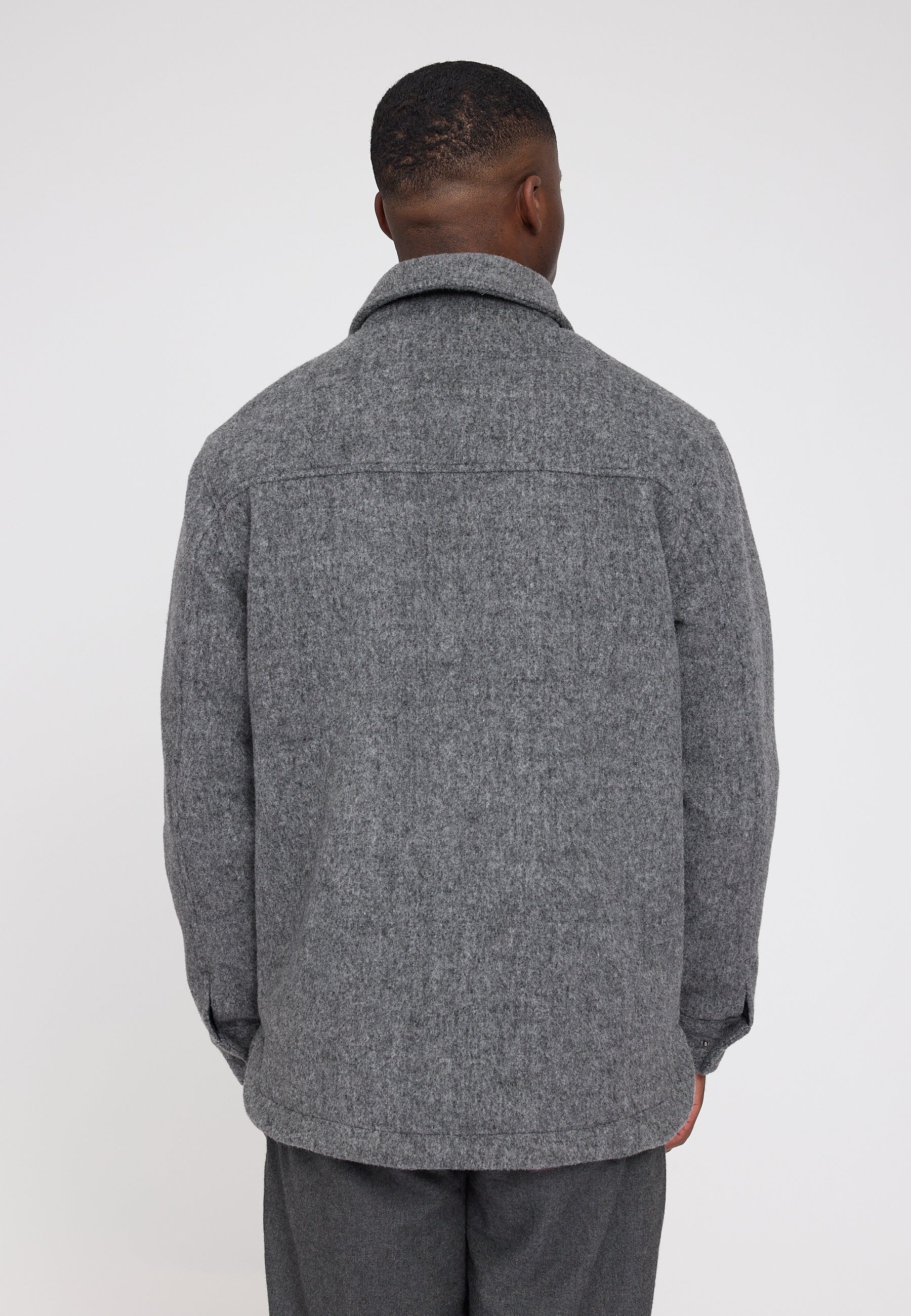 Vegan Wool Jacket - Anthracite Mel