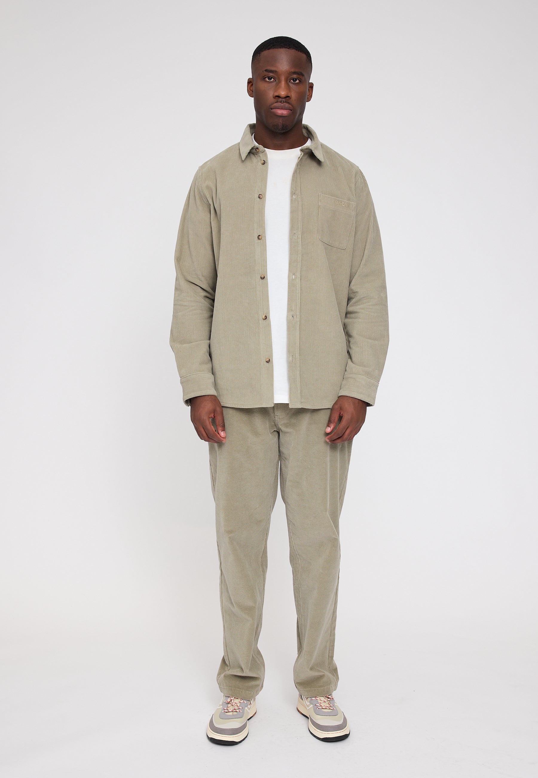 Pocket Corduroy Shirt - Light Kaki