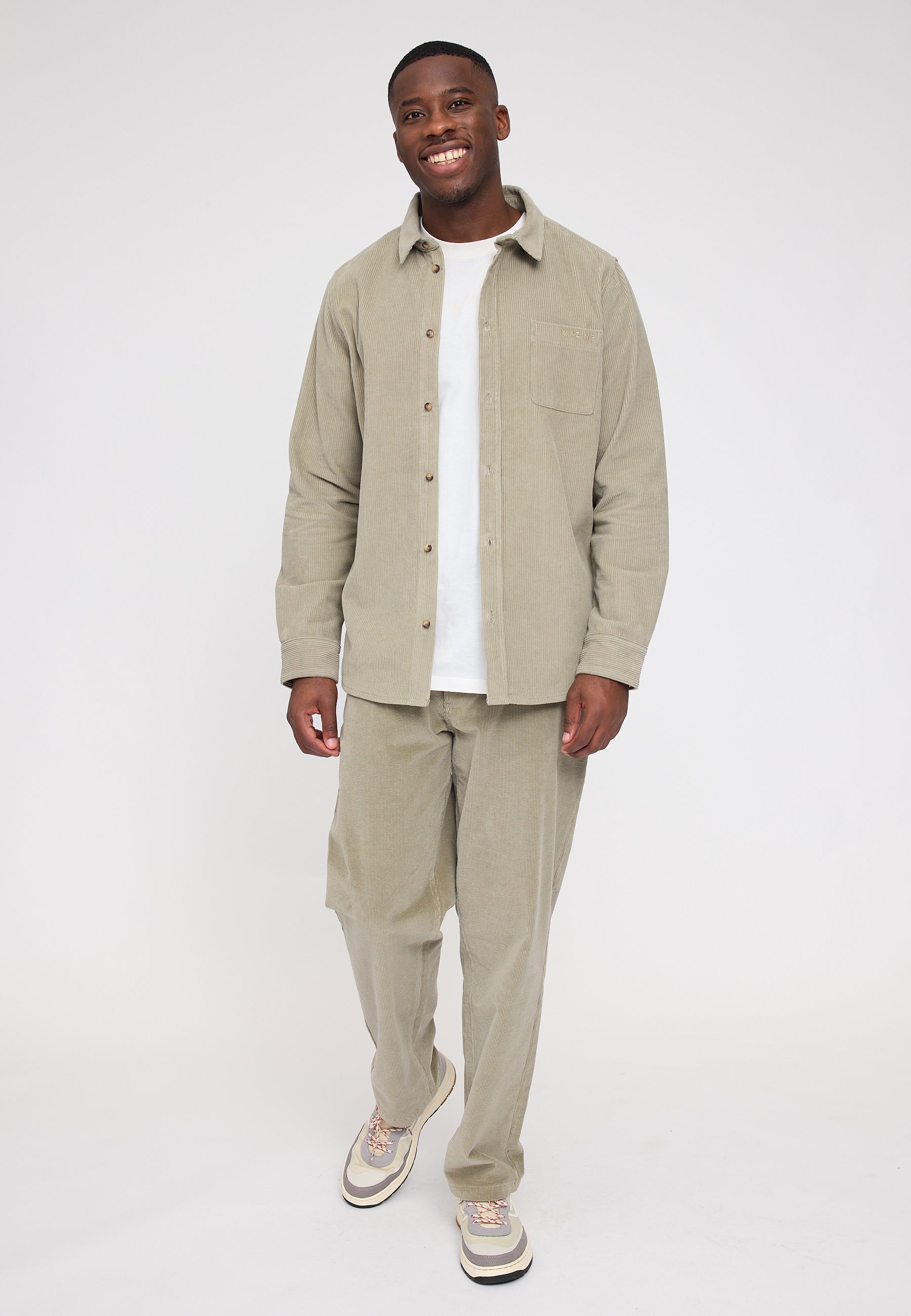 Pocket Corduroy Shirt - Light Kaki