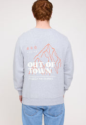 Back Print Sweatshirt - out of town print