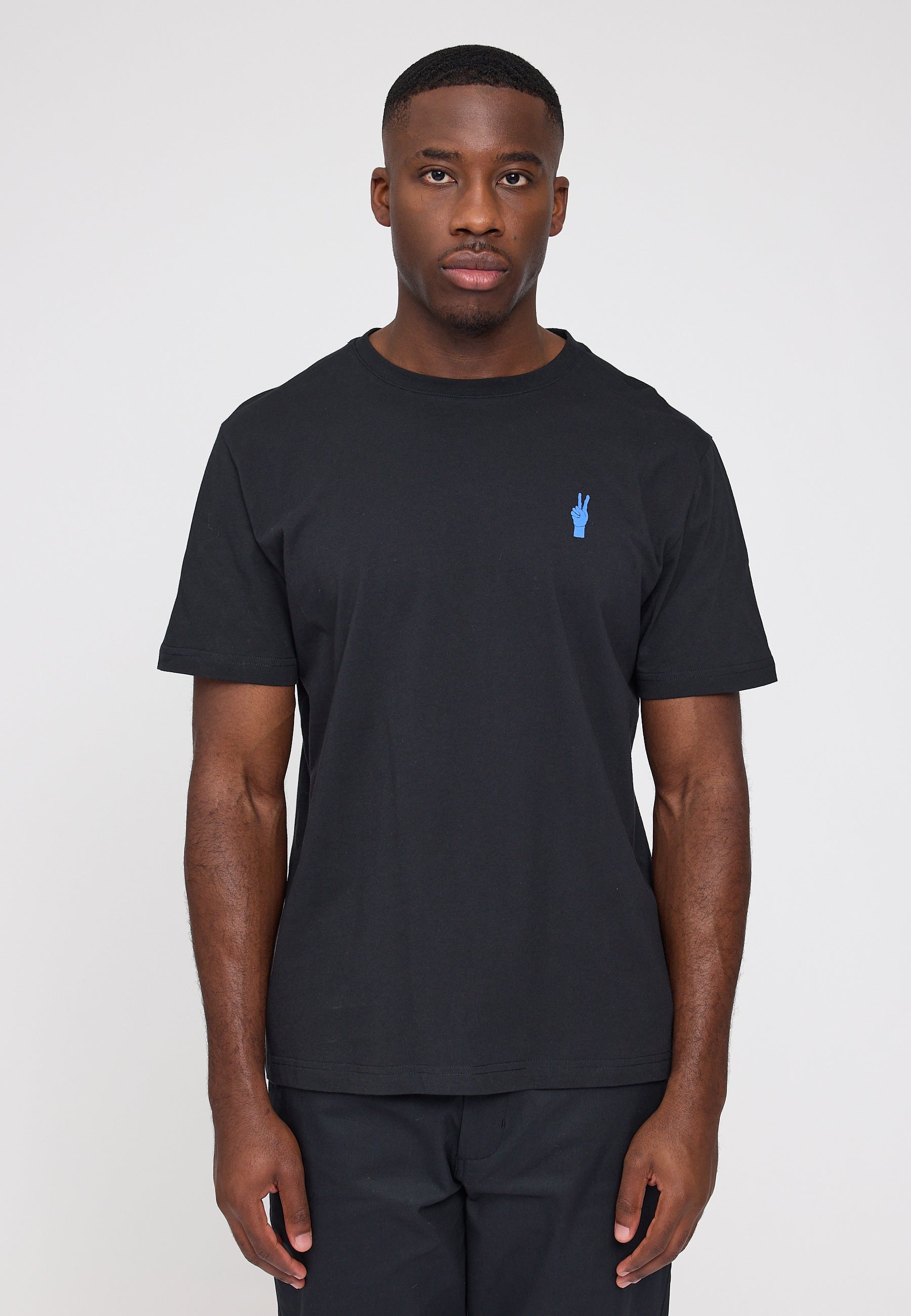 Back Print T-Shirt - Black/ Democracy Print