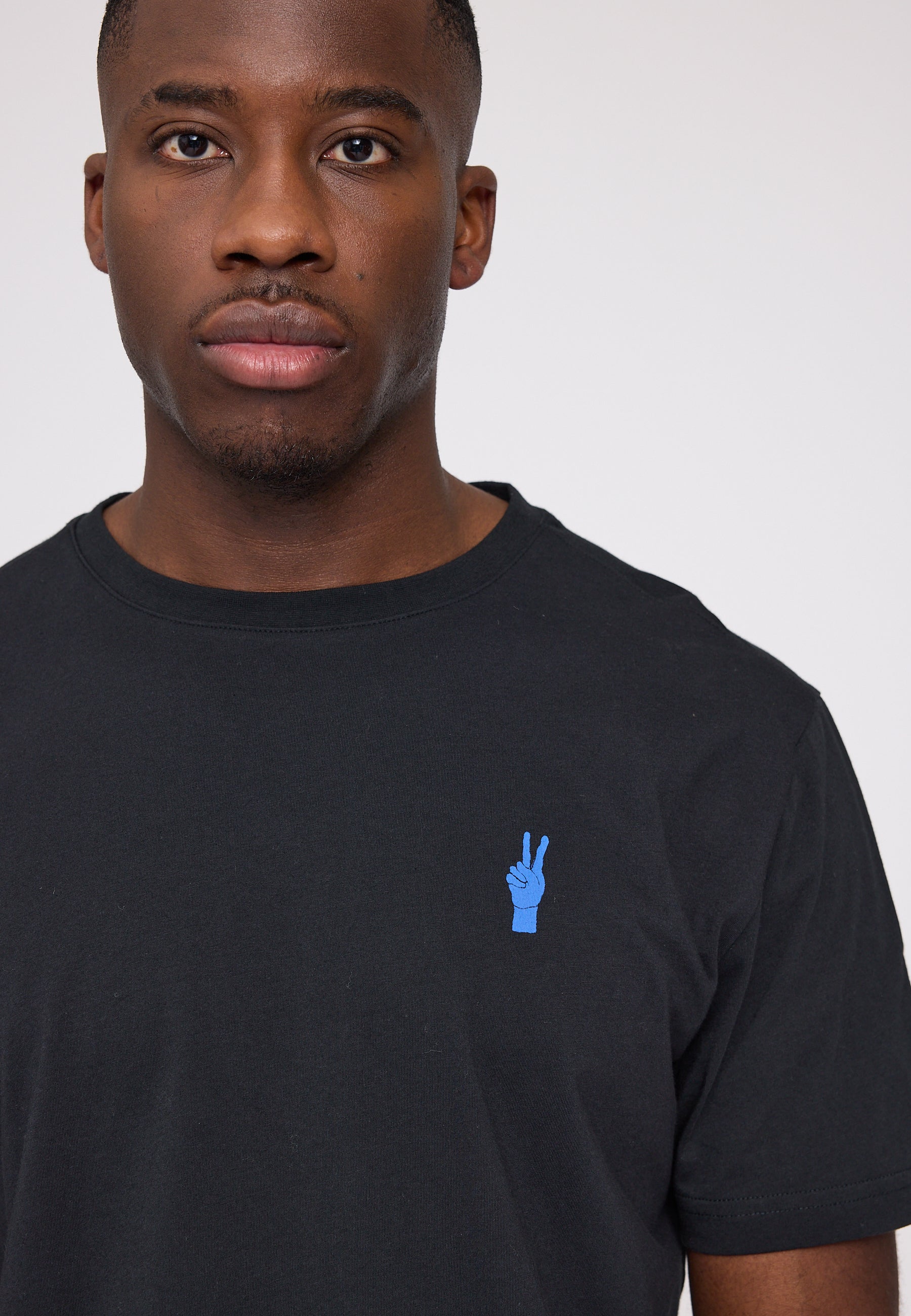 Back Print T-Shirt - Black/ Democracy Print