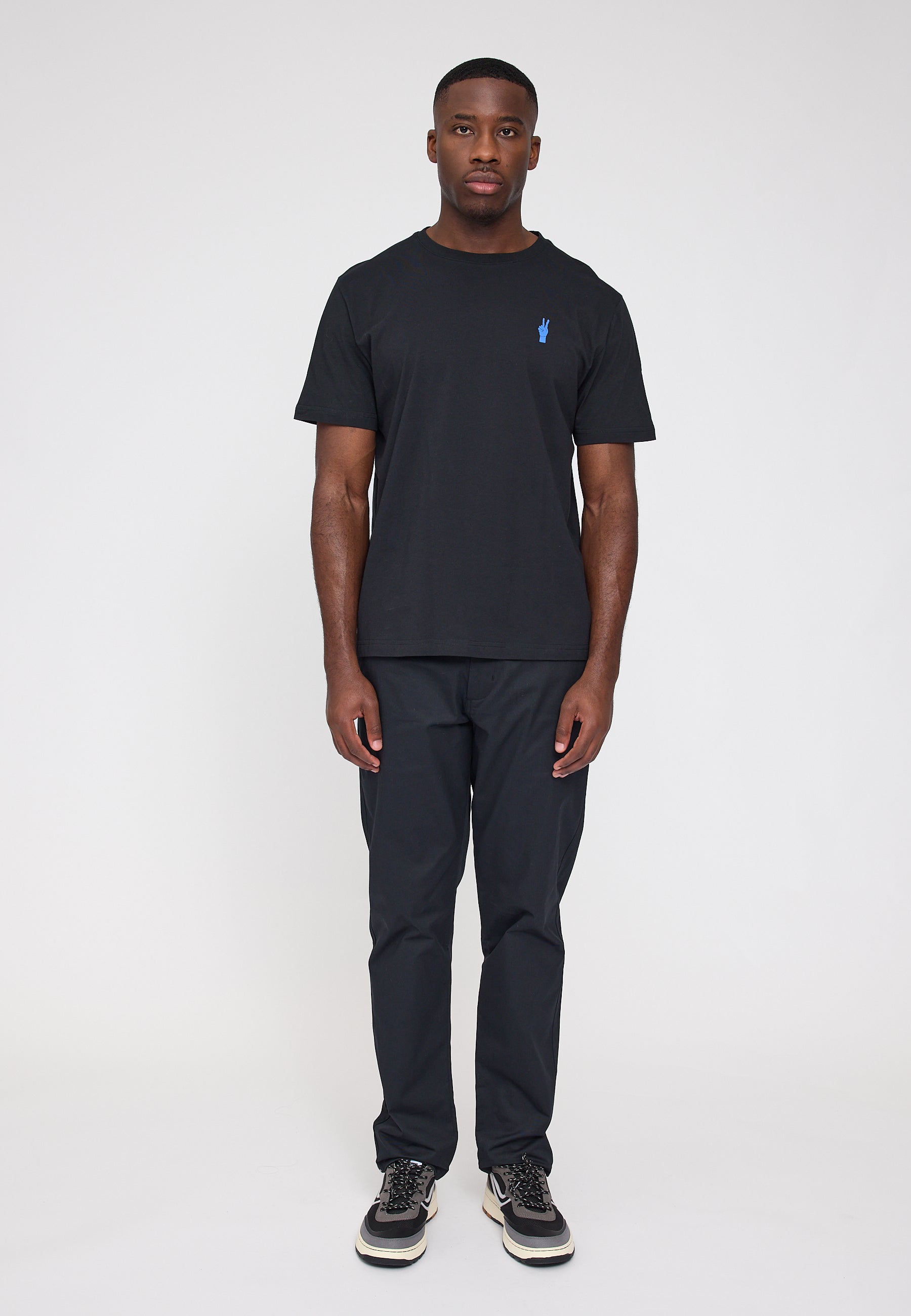 Back Print T-Shirt - Black/ Democracy Print