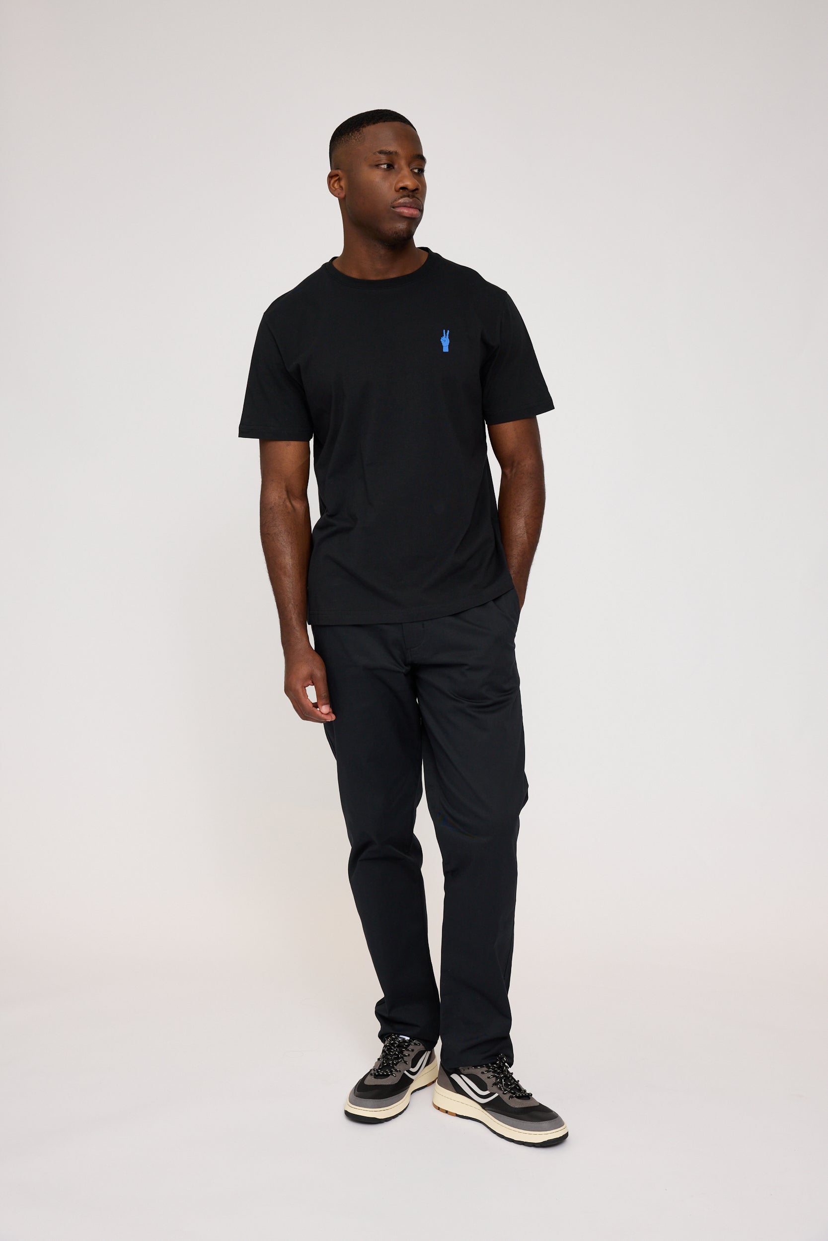 Back Print T-Shirt - Black/ Democracy Print