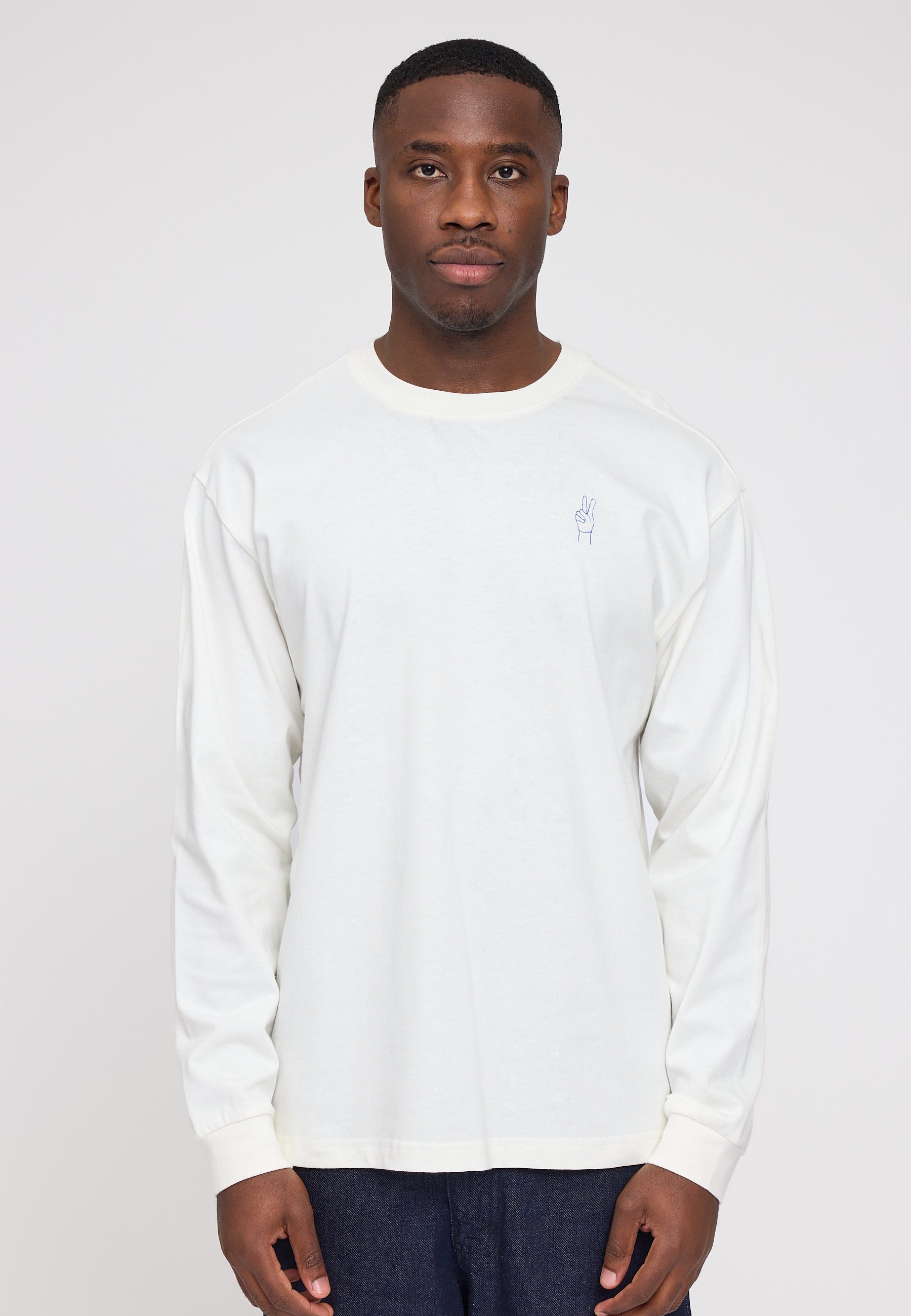 Back Print Theme Longsleeve - Offwhite/ Democracy Print