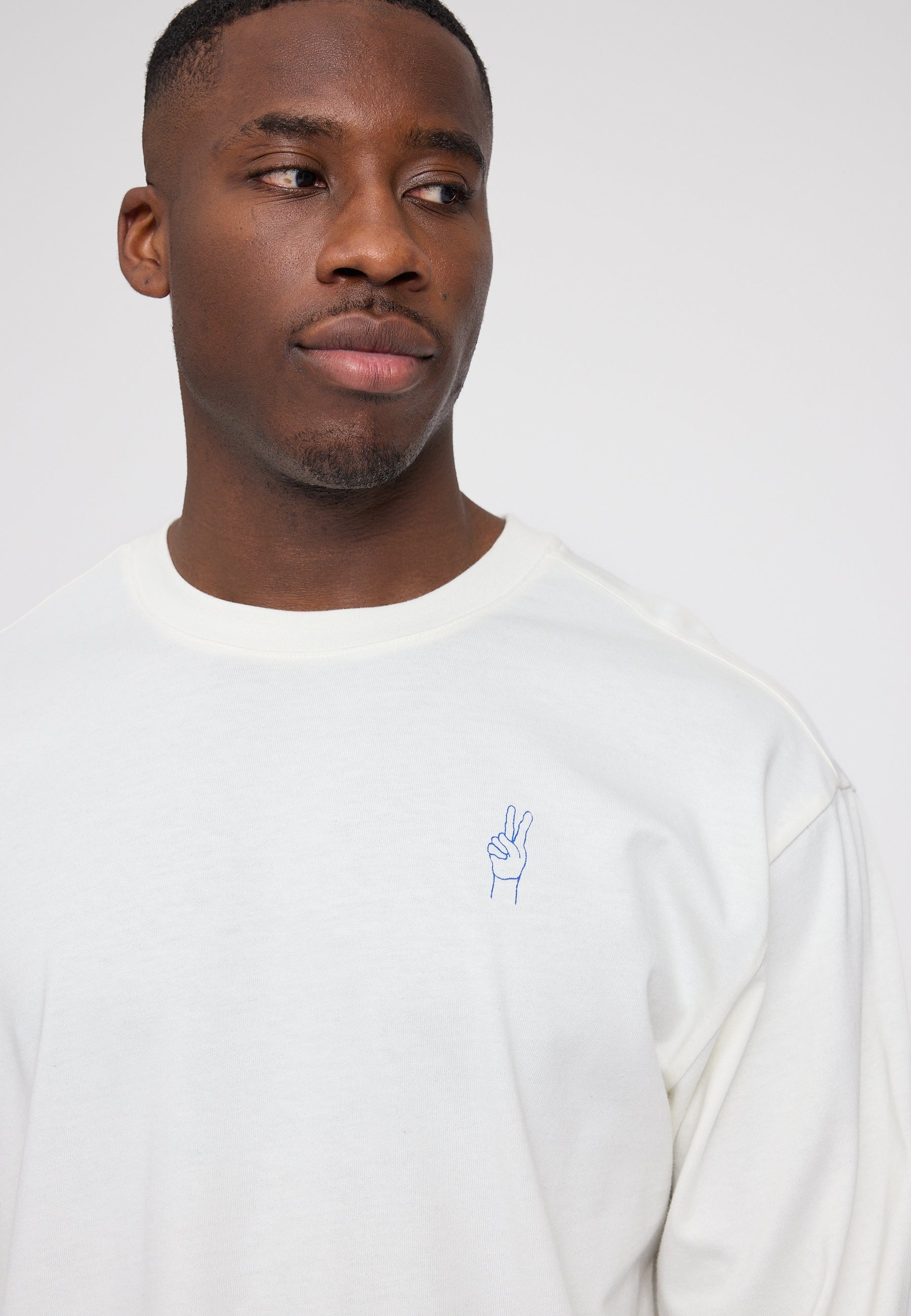 Back Print Theme Longsleeve - Offwhite/ Democracy Print
