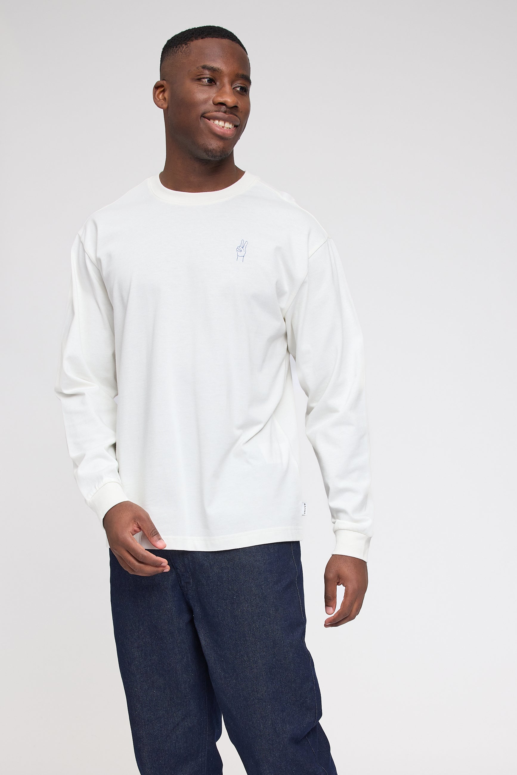 Back Print Theme Longsleeve - Offwhite/ Democracy Print