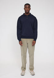 Knit Polo Jumper - Indigo