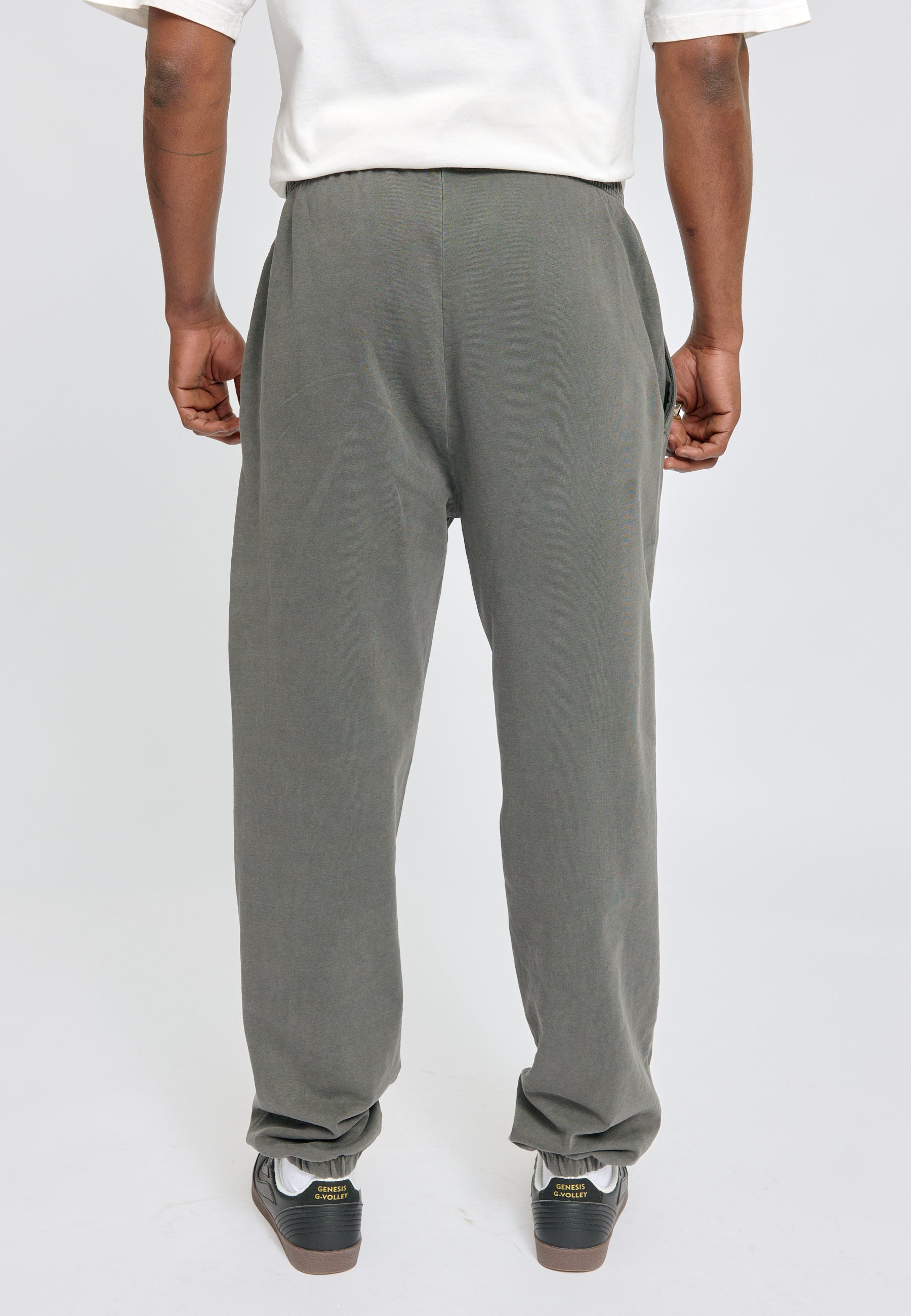 Genderless Natural Dye Sweat Pants - Natural Dye Anthracite