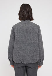 Vegan Wool Bomber - Anthracite Mel