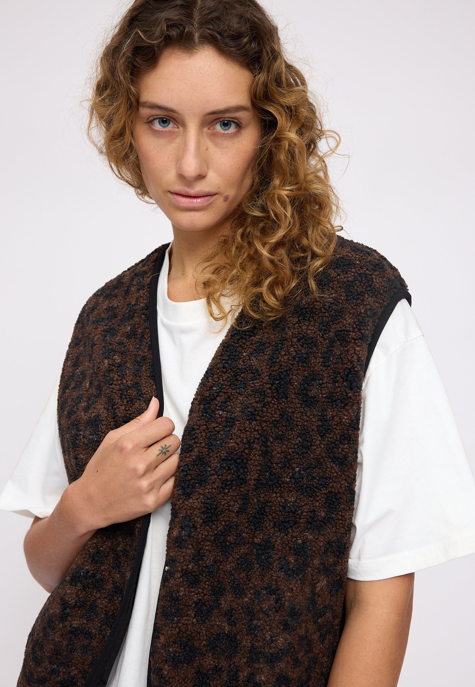 Printed Sherpa Vest