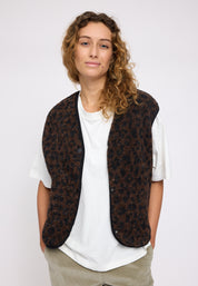 Printed Sherpa Vest