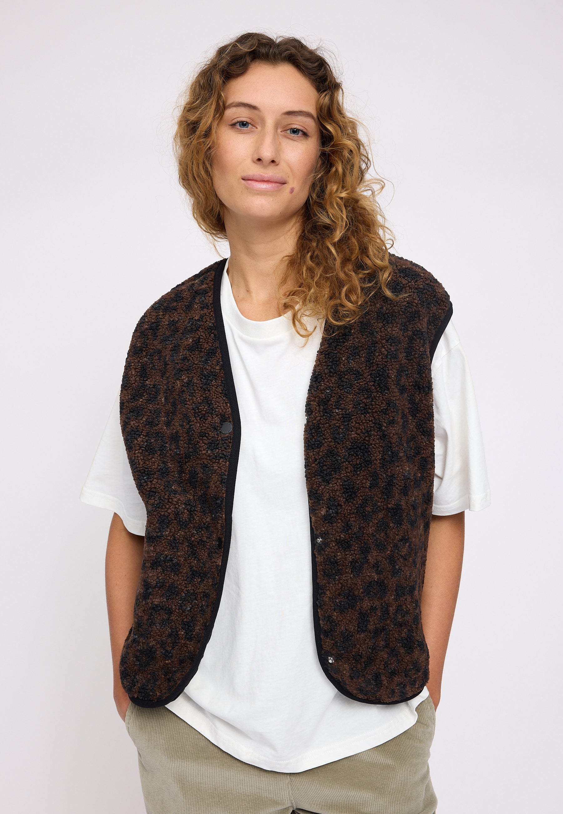 Printed Sherpa Vest