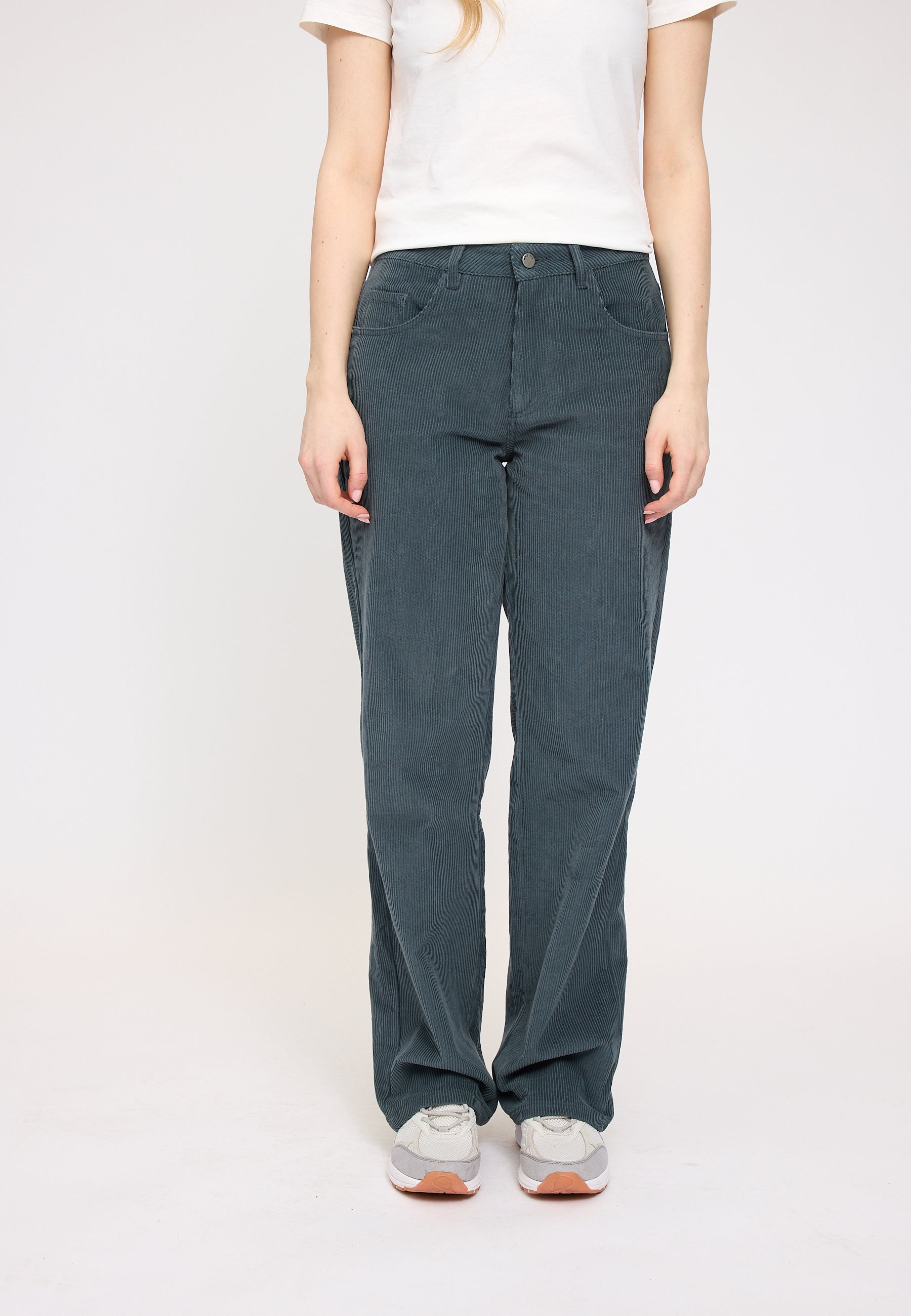 Wide Leg Corduroy Pants - Bottle