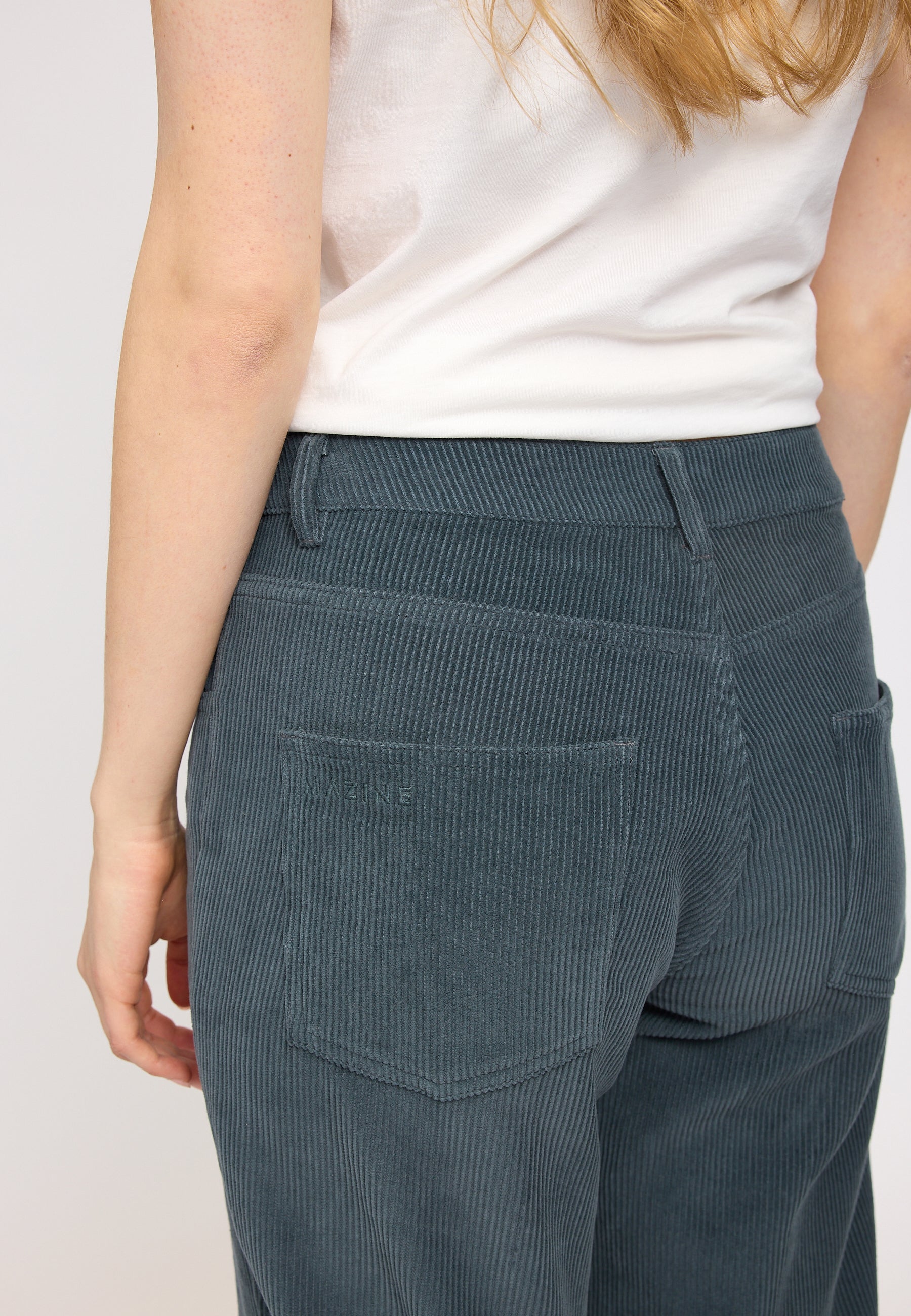 Wide Leg Corduroy Pants - Bottle