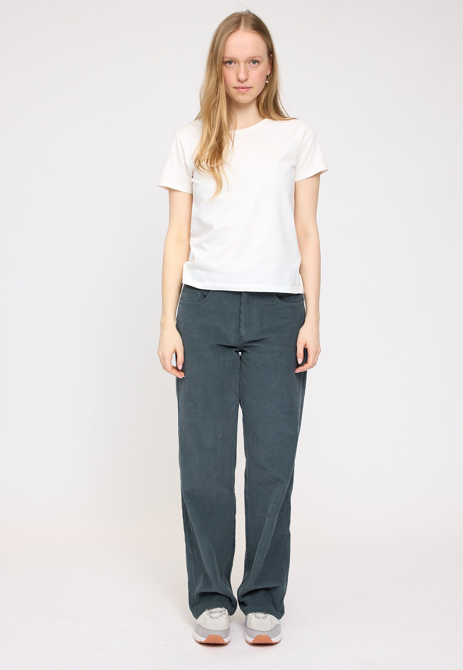 Wide Leg Corduroy Pants - Bottle