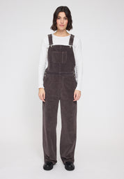 Corduroy Dungaree - Eggplant