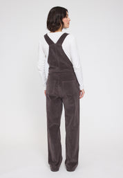 Corduroy Dungaree - Eggplant