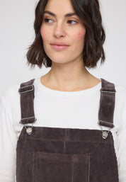 Corduroy Dungaree - Eggplant