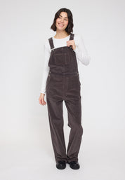 Corduroy Dungaree - Eggplant