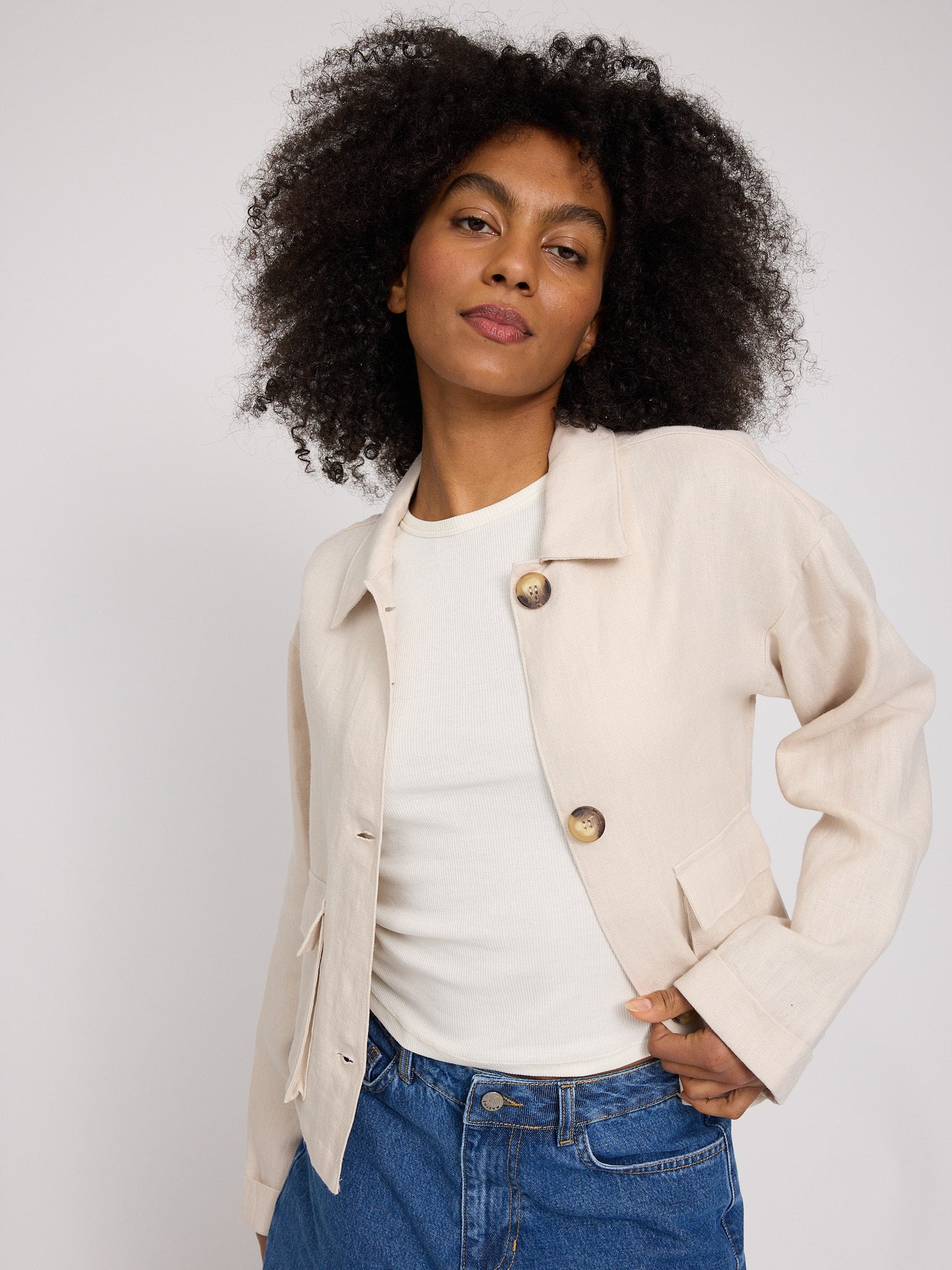 Short Linen Jacket (Damen)
