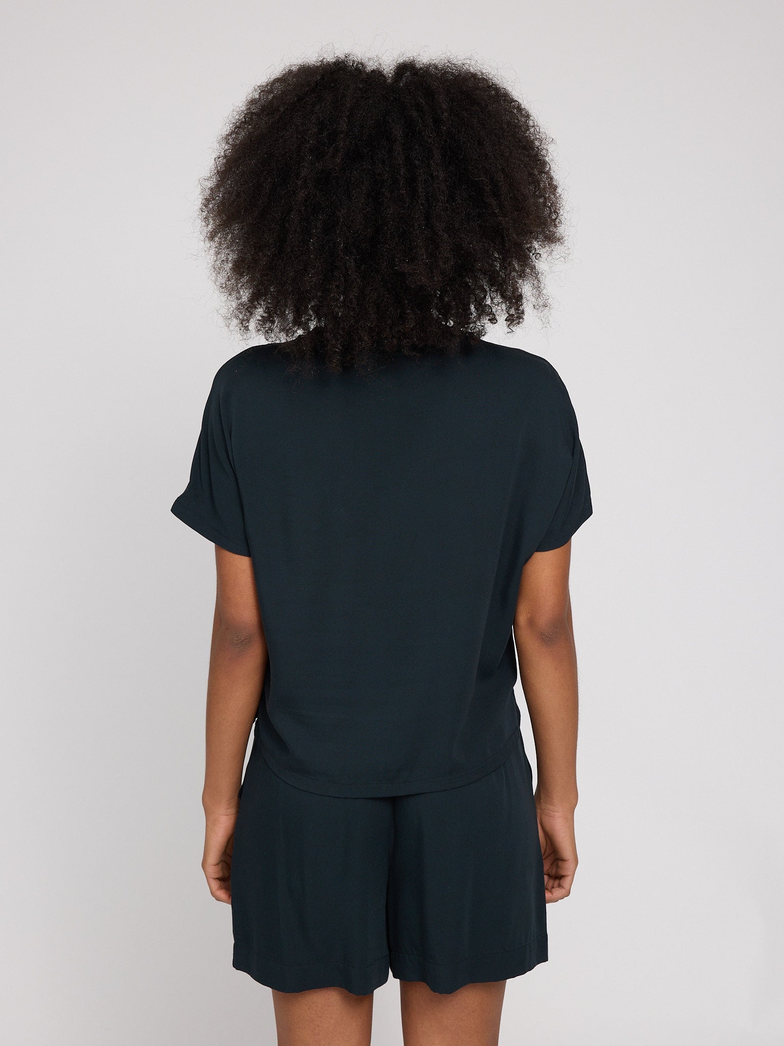 Crew Neck Viscose Blouse