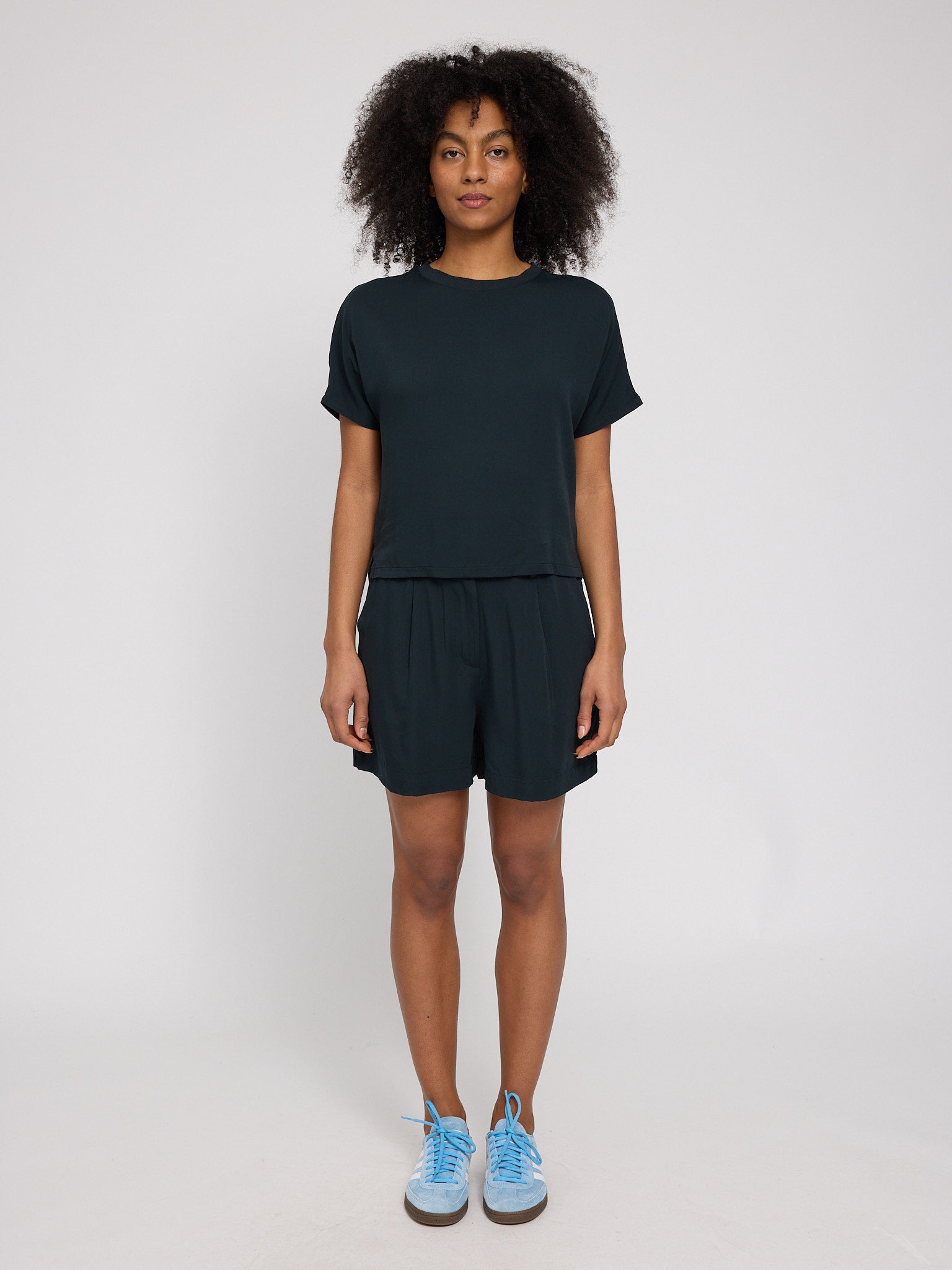 Crew Neck Viscose Blouse