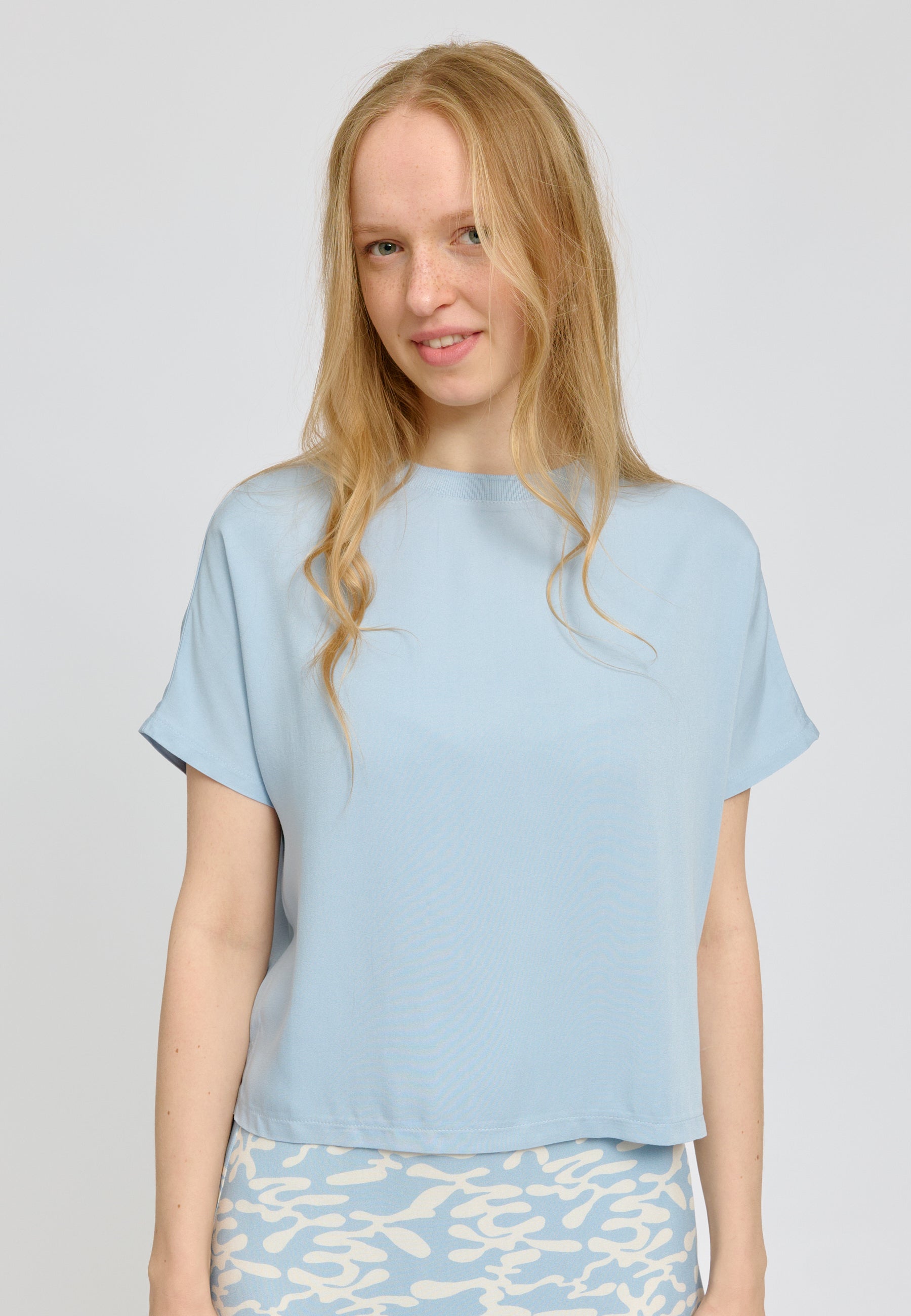 Crew Neck Viscose Blouse