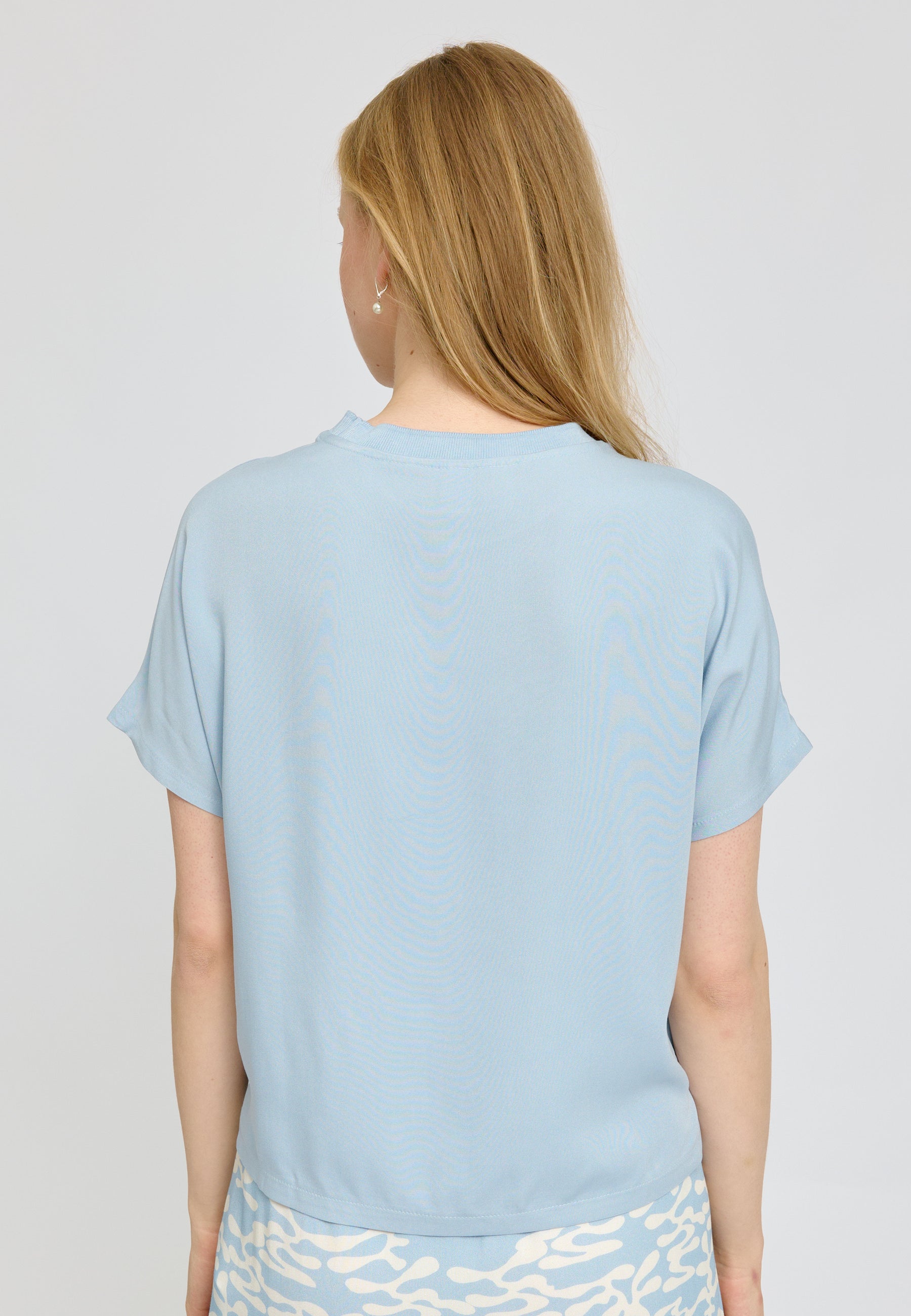 Crew Neck Viscose Blouse