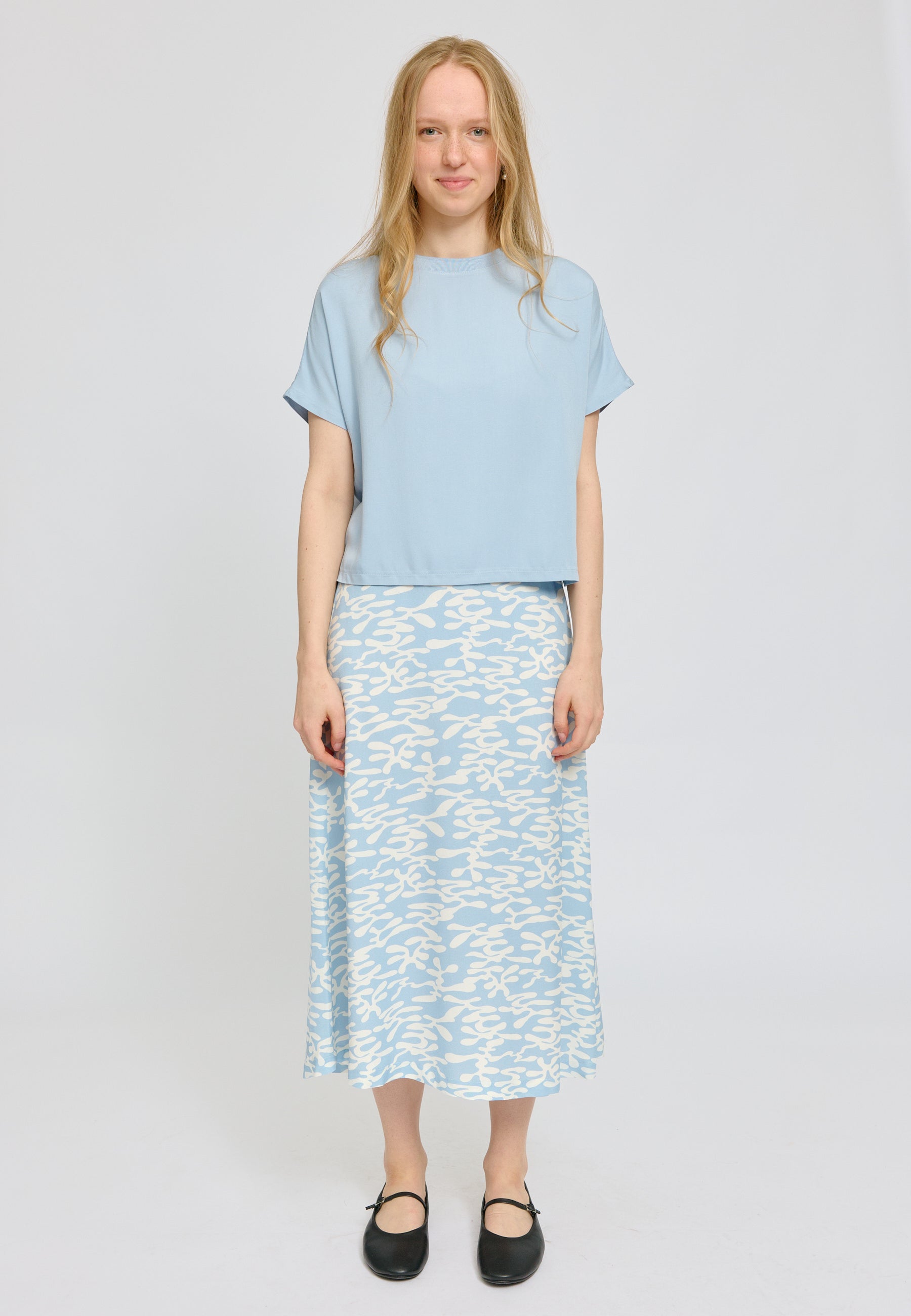 Crew Neck Viscose Blouse