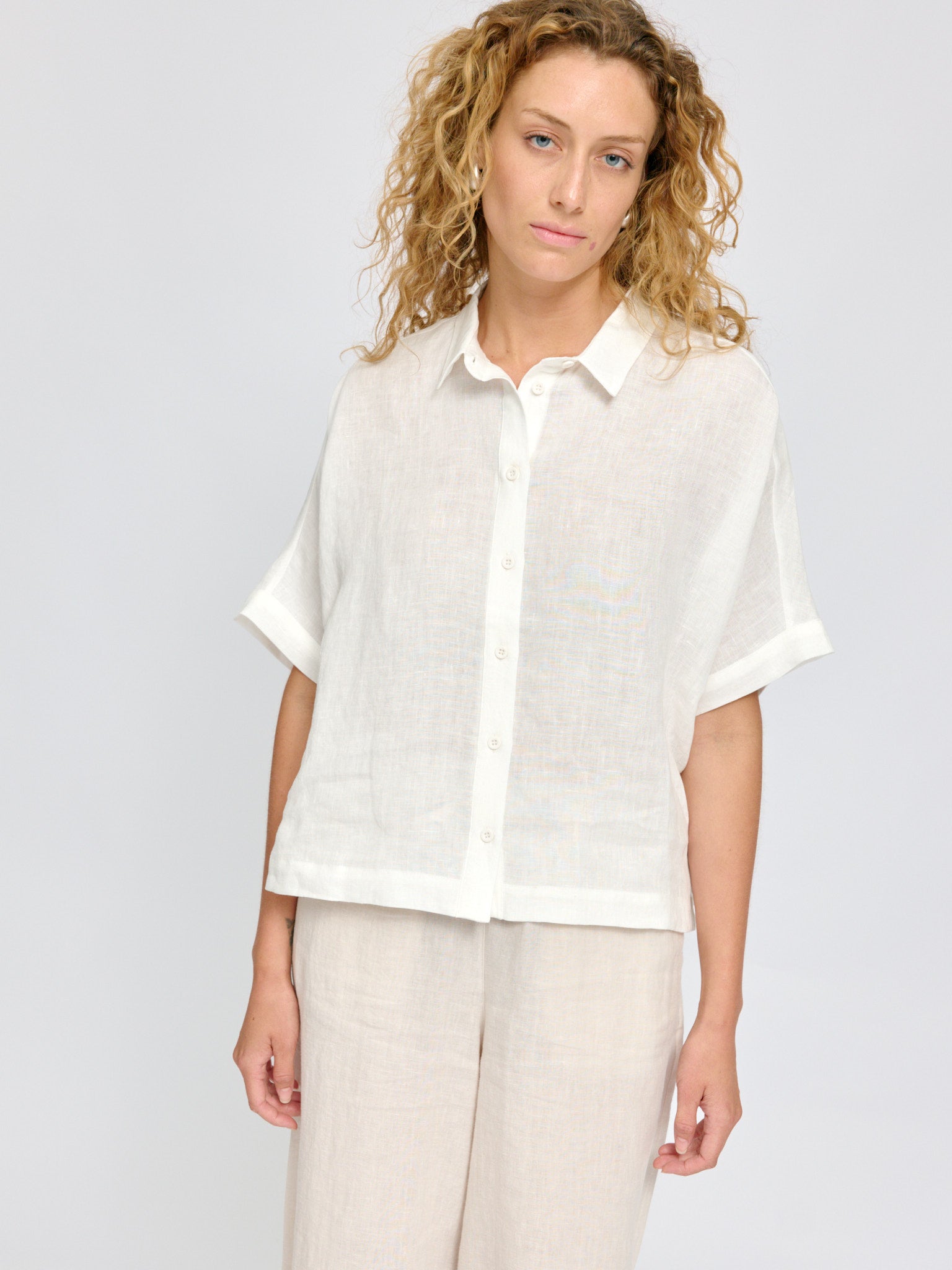 Short Sleeve Linen Shirt