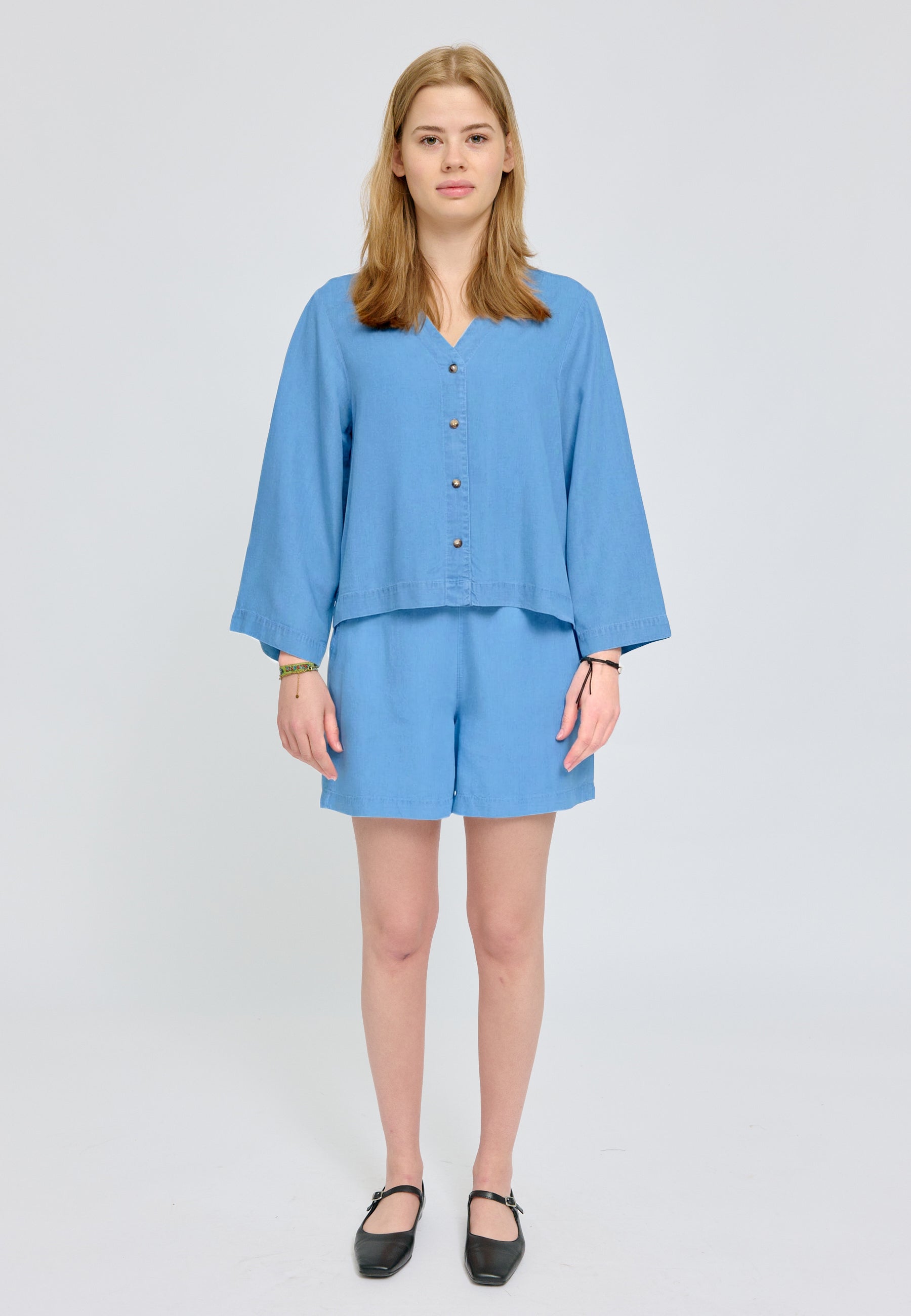 V-Neck Tencel Blouse