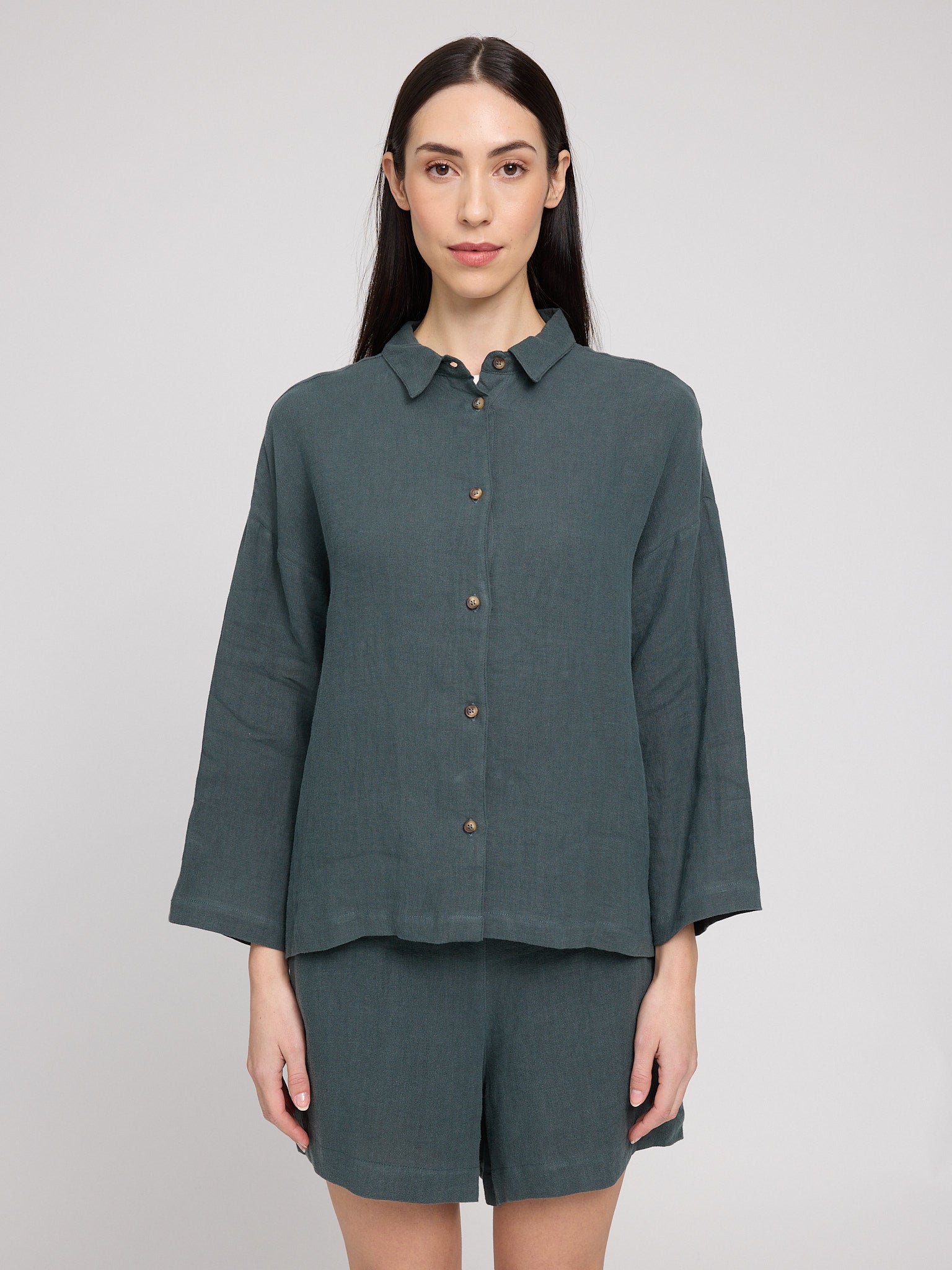 3/4 Sleeve Linen Shirt