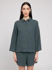 3/4 Sleeve Linen Shirt