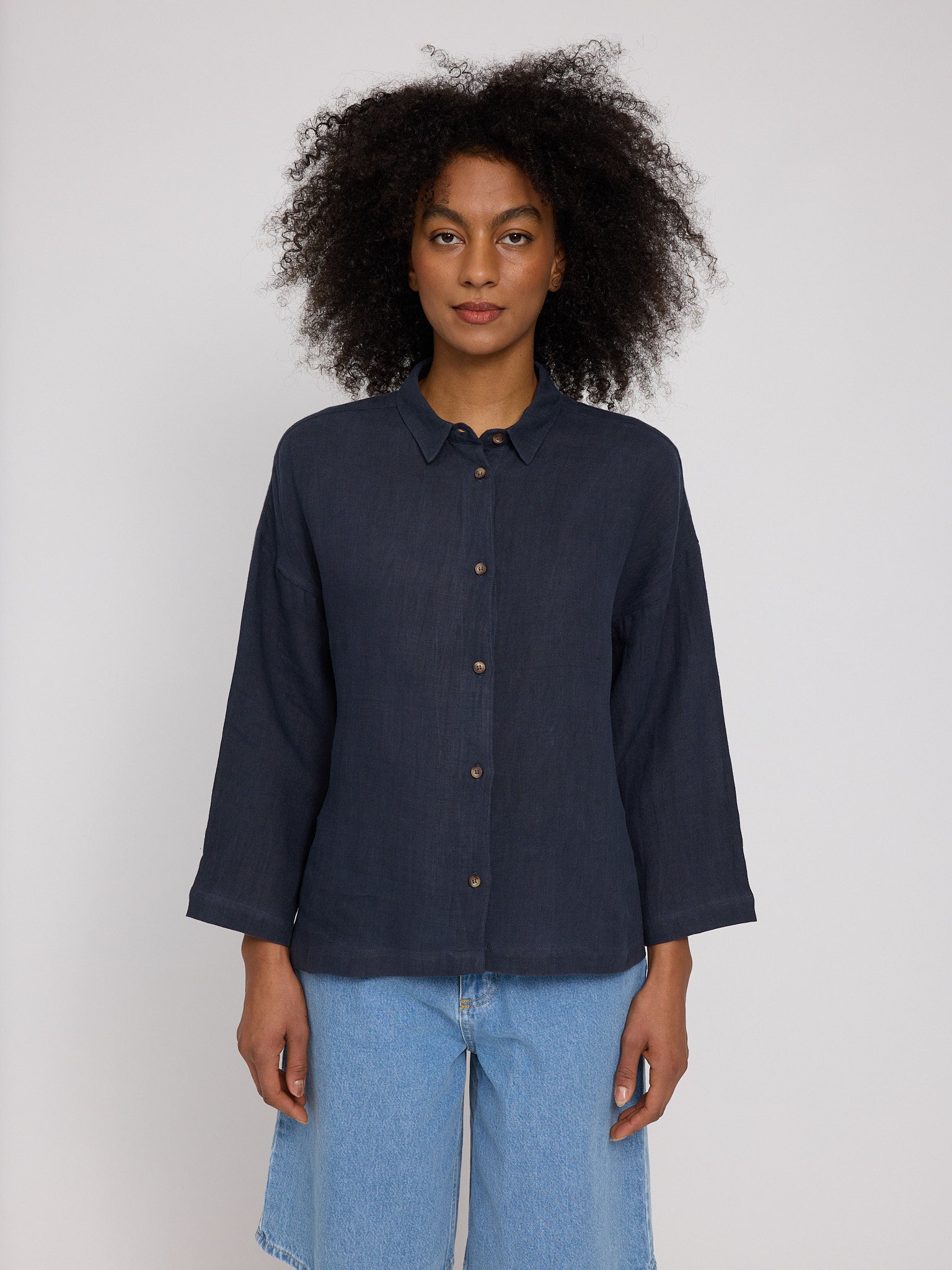 3/4 Sleeve Linen Shirt