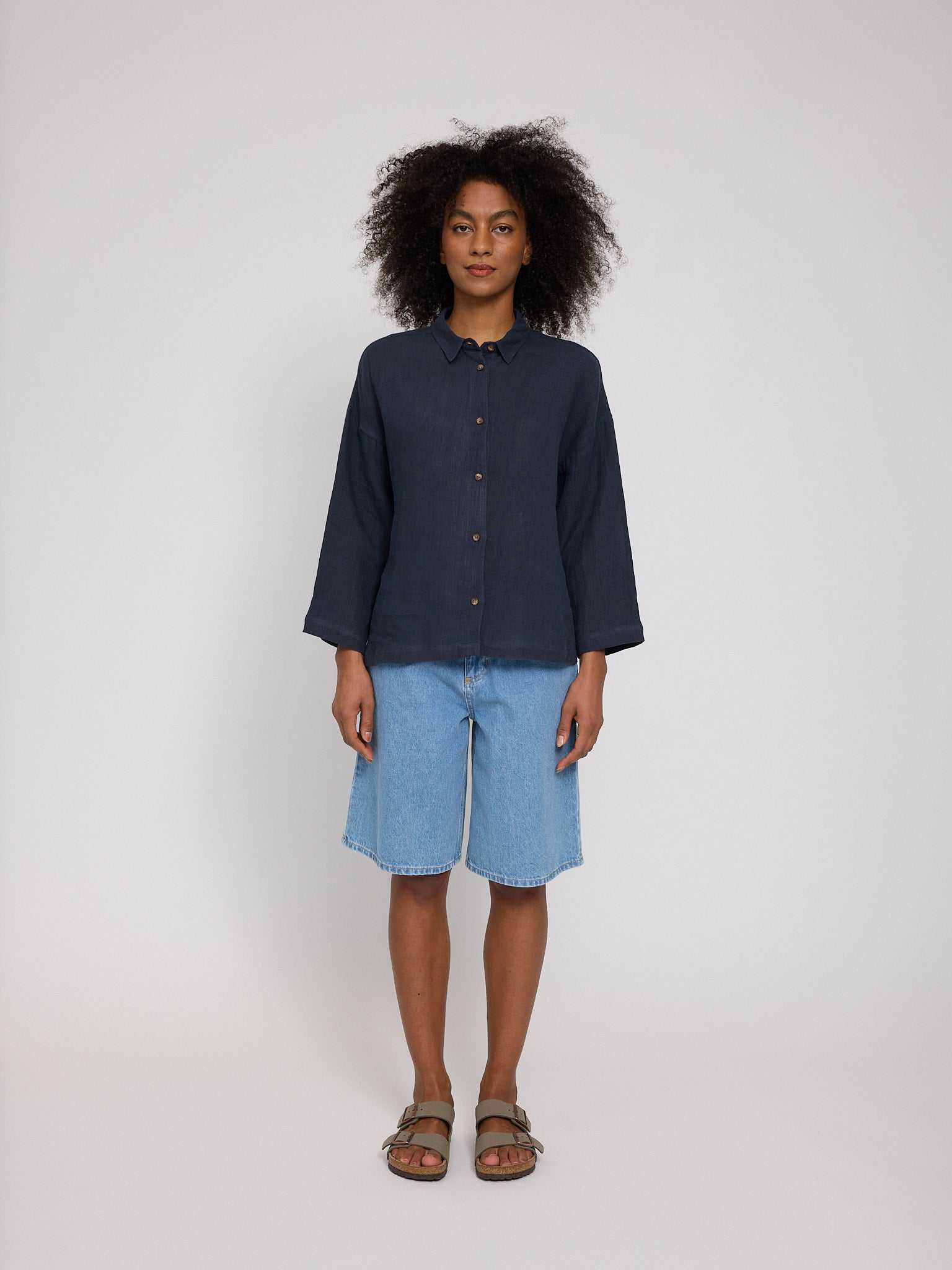 3/4 Sleeve Linen Shirt