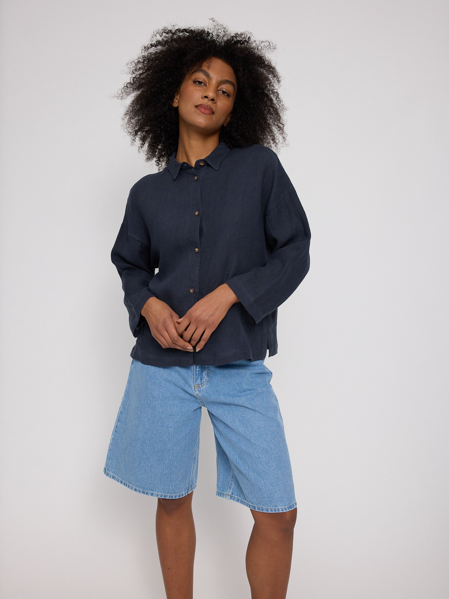 3/4 Sleeve Linen Shirt