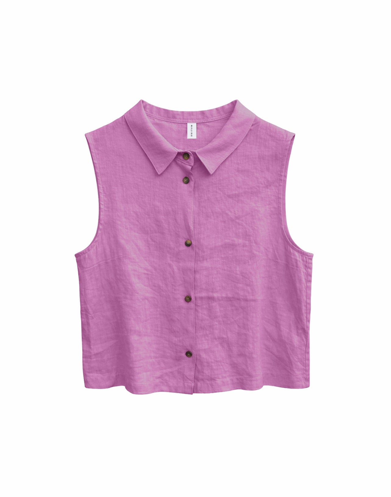 Sleeveless Linen Shirt