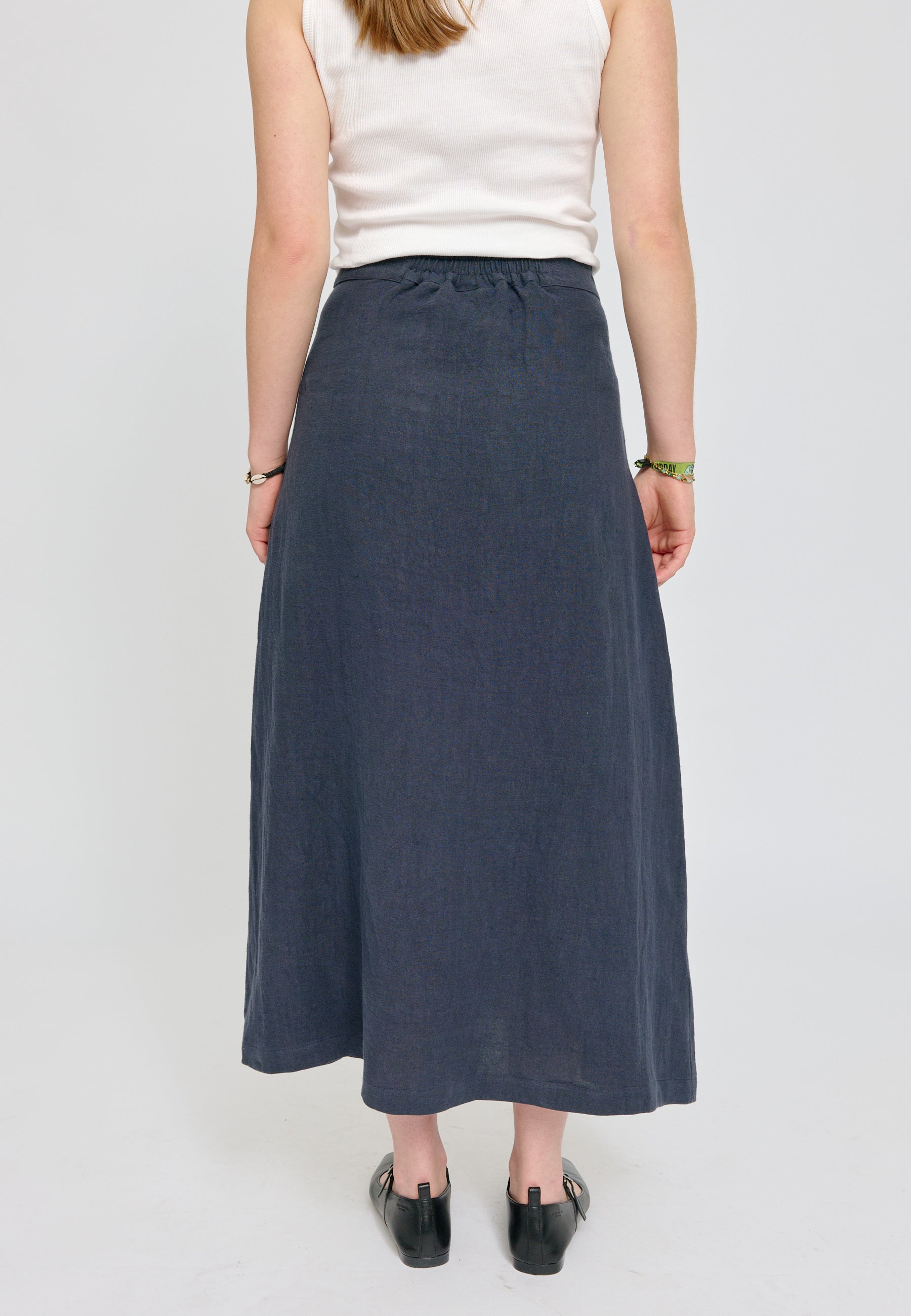Linen Midi Skirt