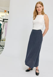 Linen Midi Skirt